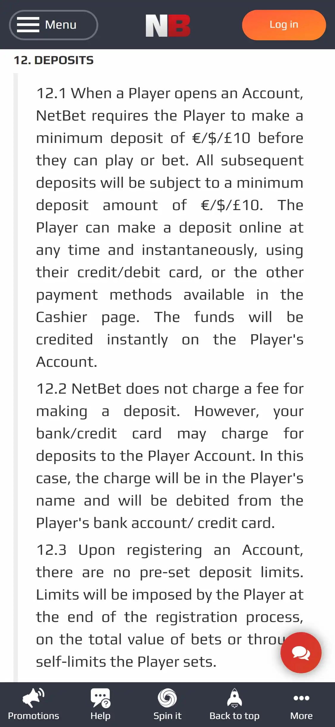 Netbet Casino Mobile Payment Methods Review