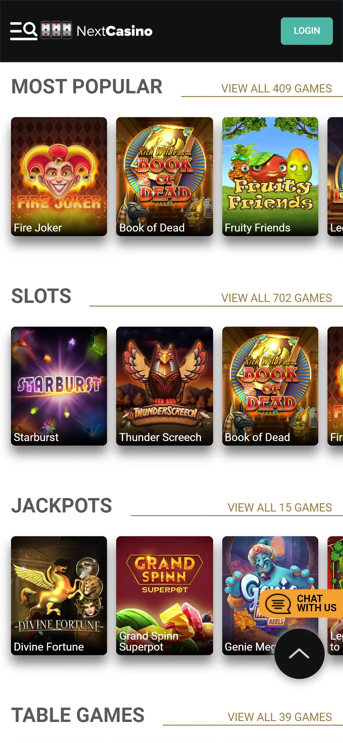 Next Casino Mobile Games Review