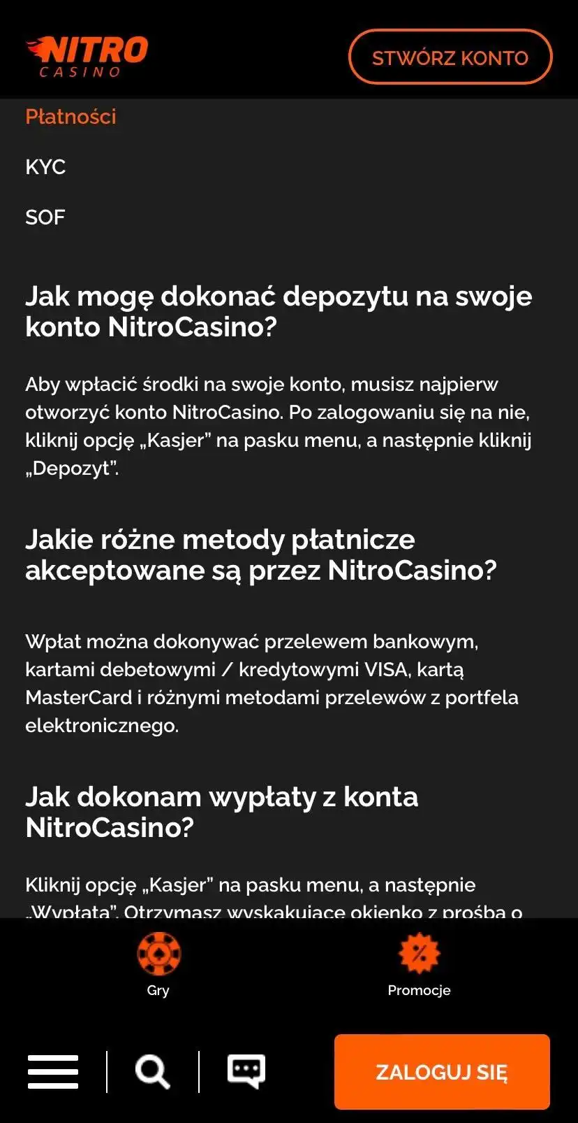 Nitro Casino Mobile Review