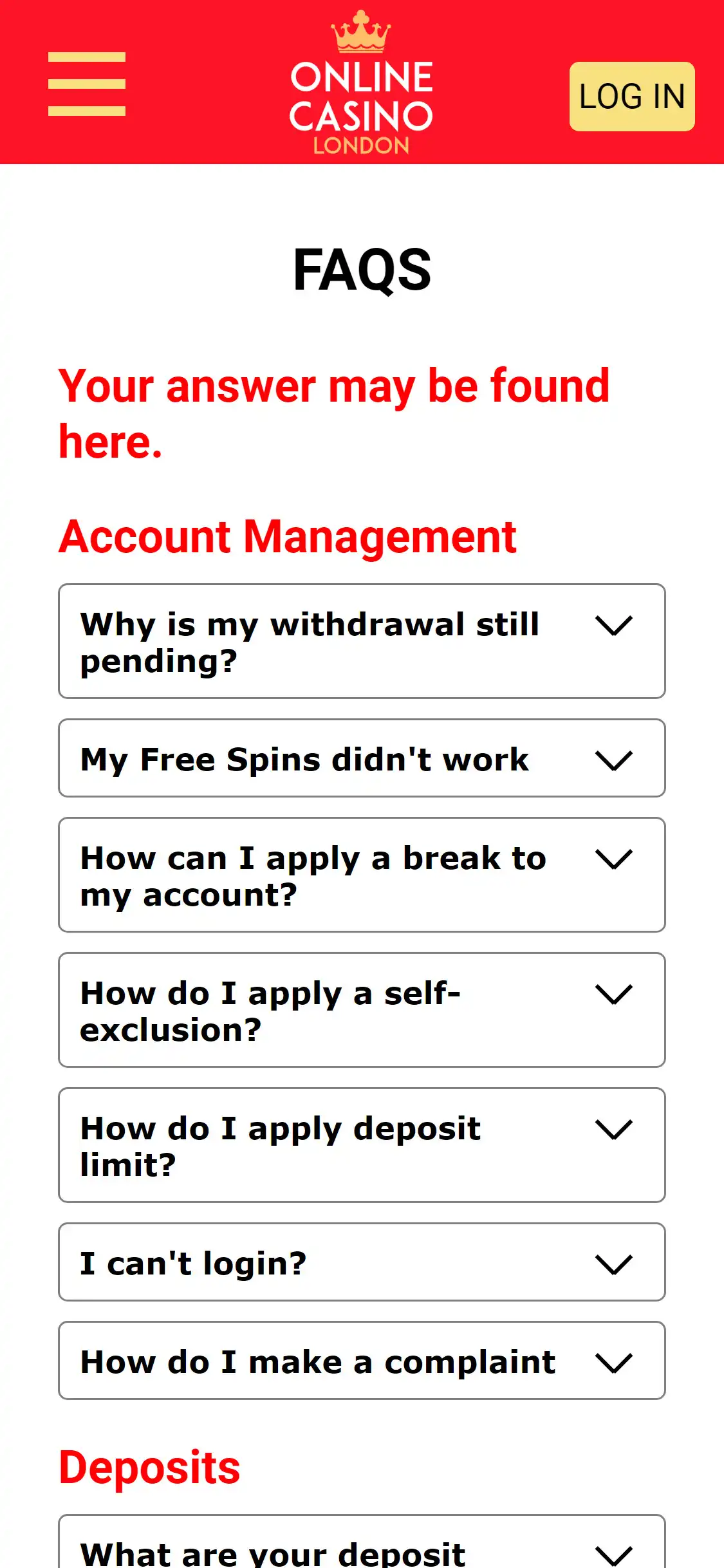Online Casino London Mobile Support Review