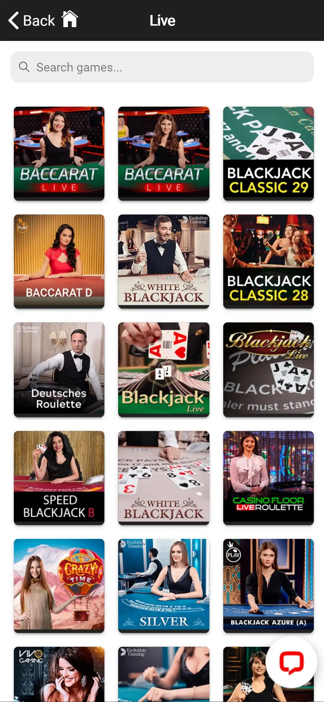 Oshi Casino Mobile Live Dealer Games Review