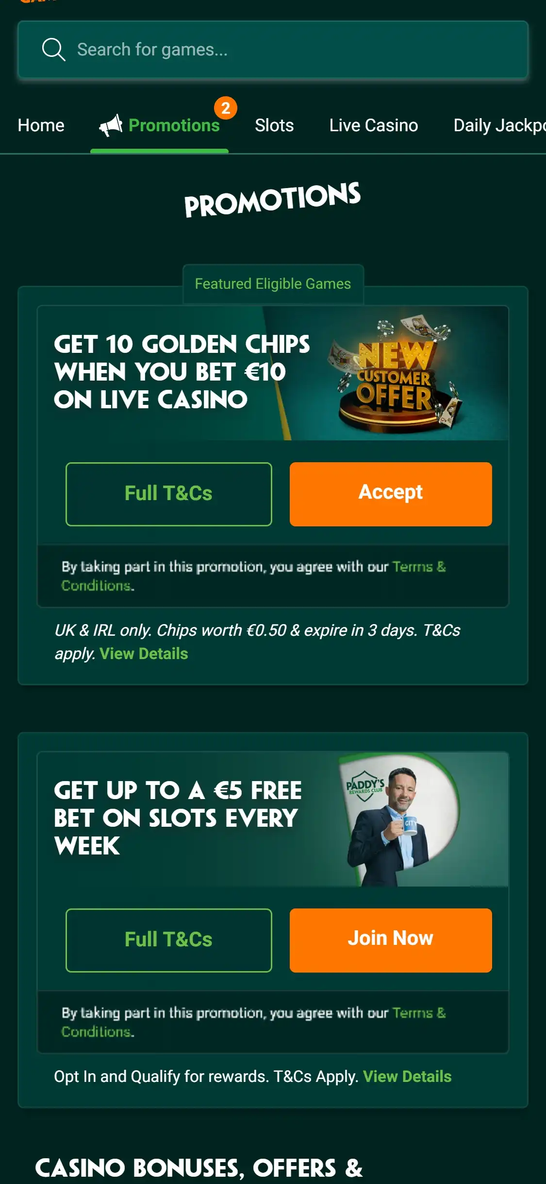 Paddy Power Casino Mobile No Deposit Bonus Review