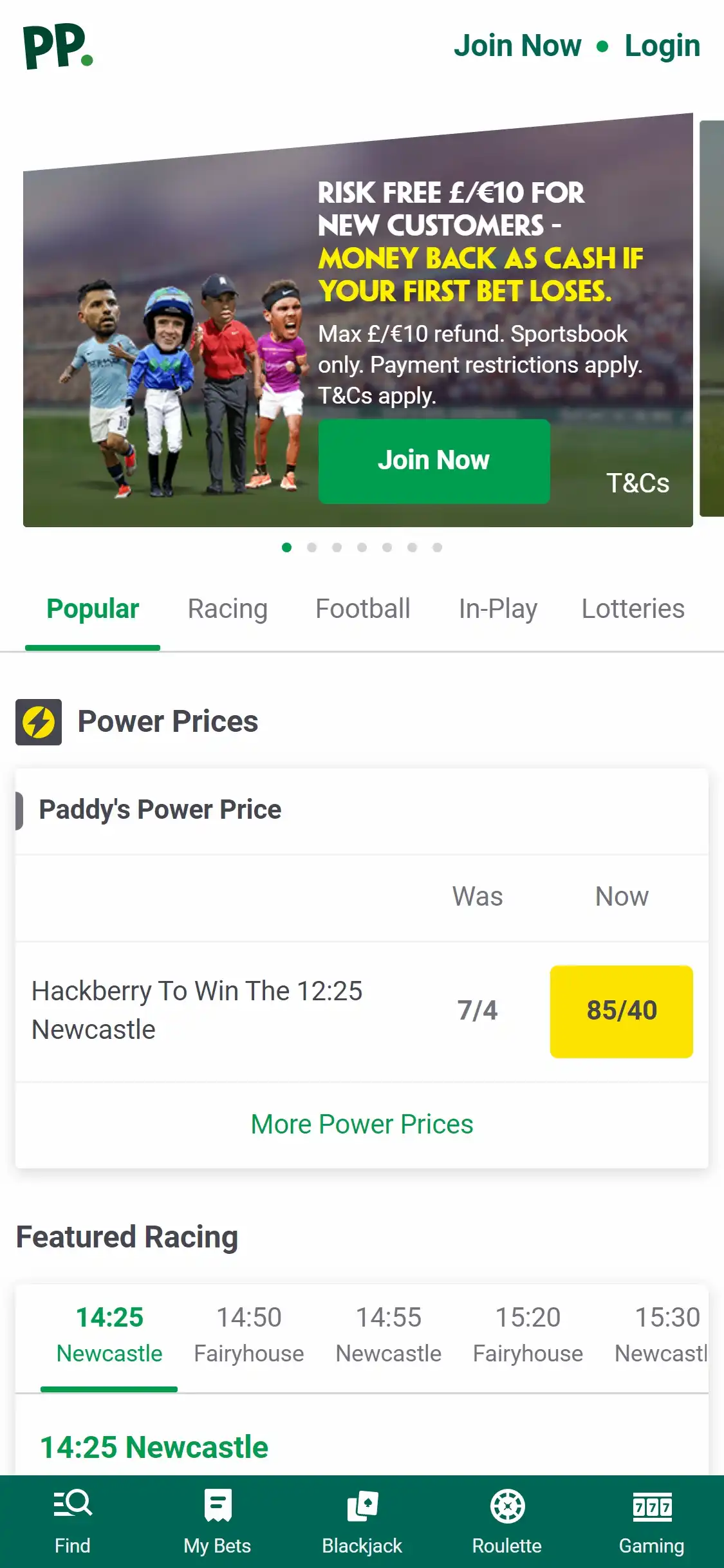 Paddy Power Casino Mobile Review