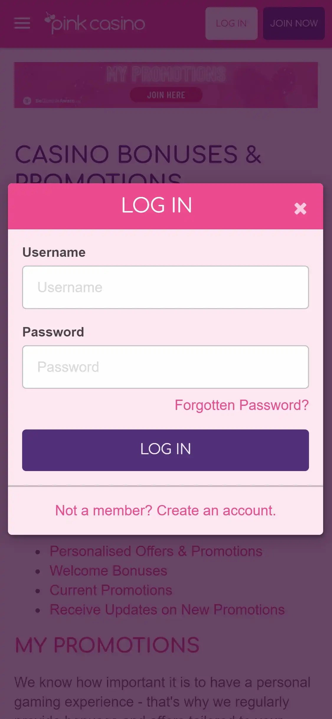 Pink Casino UK Mobile Login Review