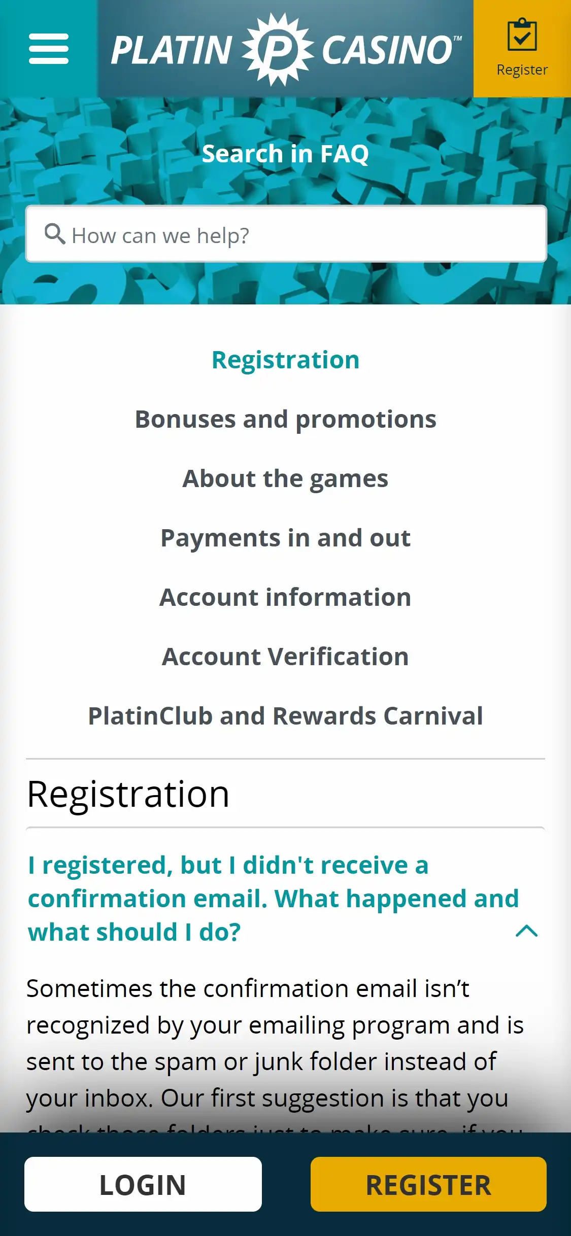 Platin Casino Mobile Support Review