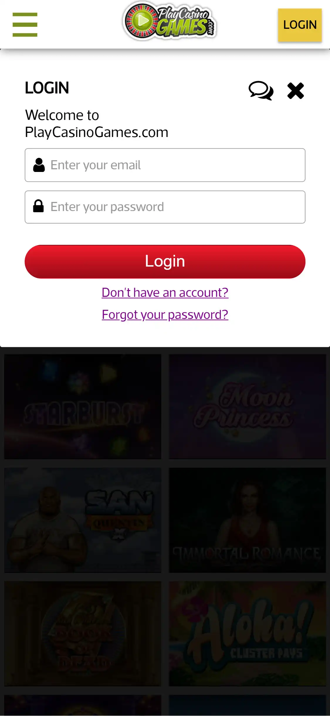 Play Casino Games Mobile Login Review
