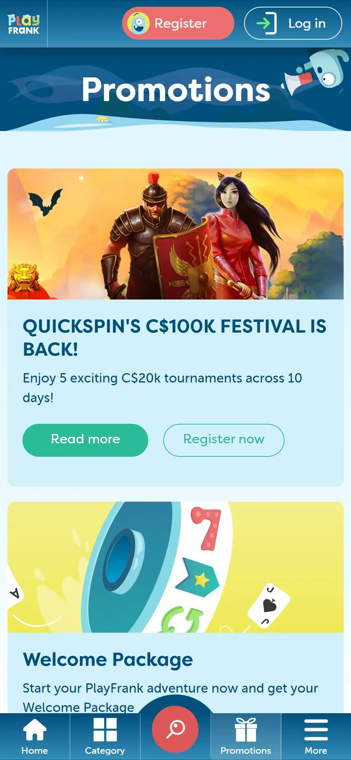 Play Frank Casino Mobile No Deposit Bonus Review