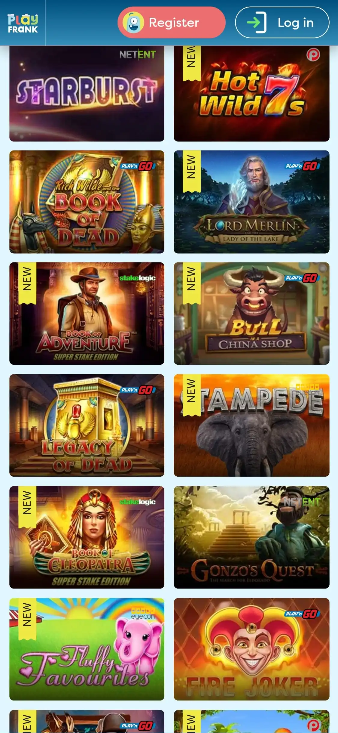 Play Frank Casino Mobile Games Review