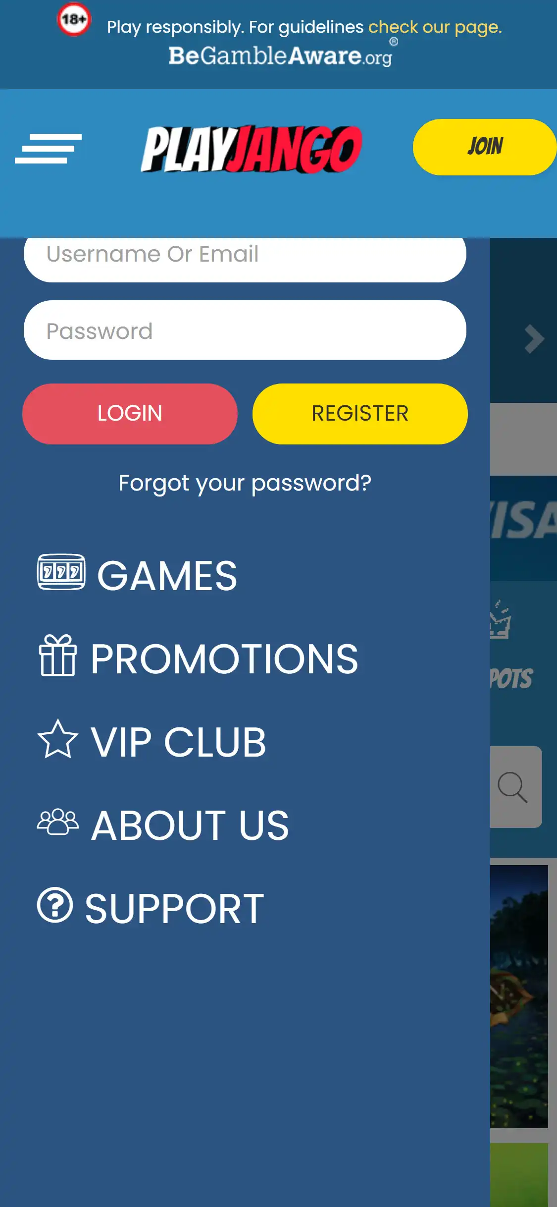 PlayJango Casino Mobile Login Review