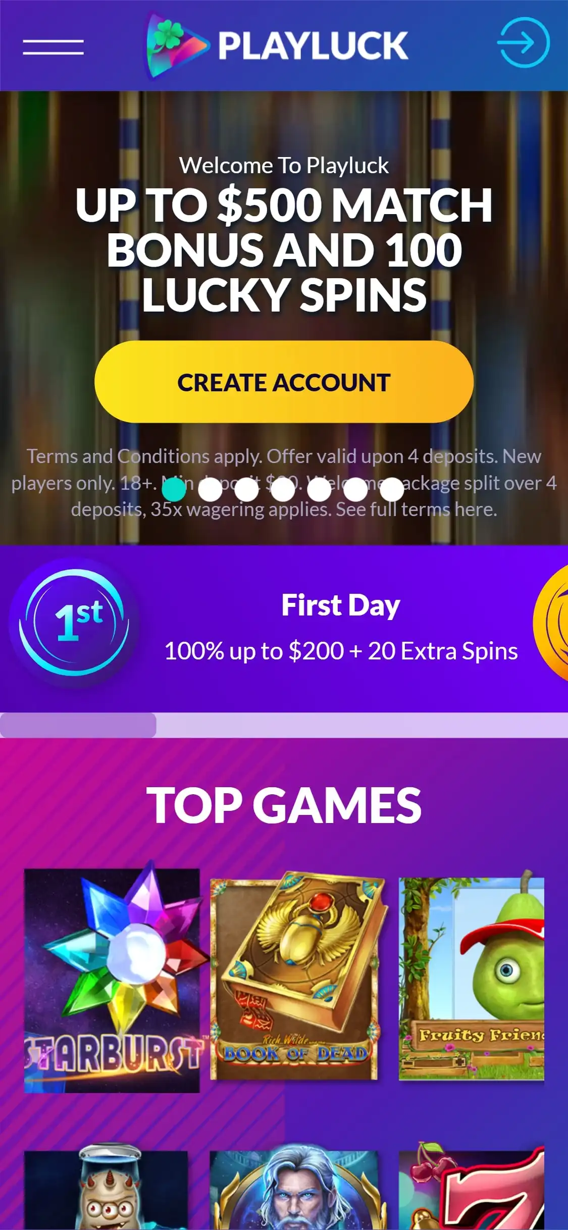 Playluck Casino Mobile Review