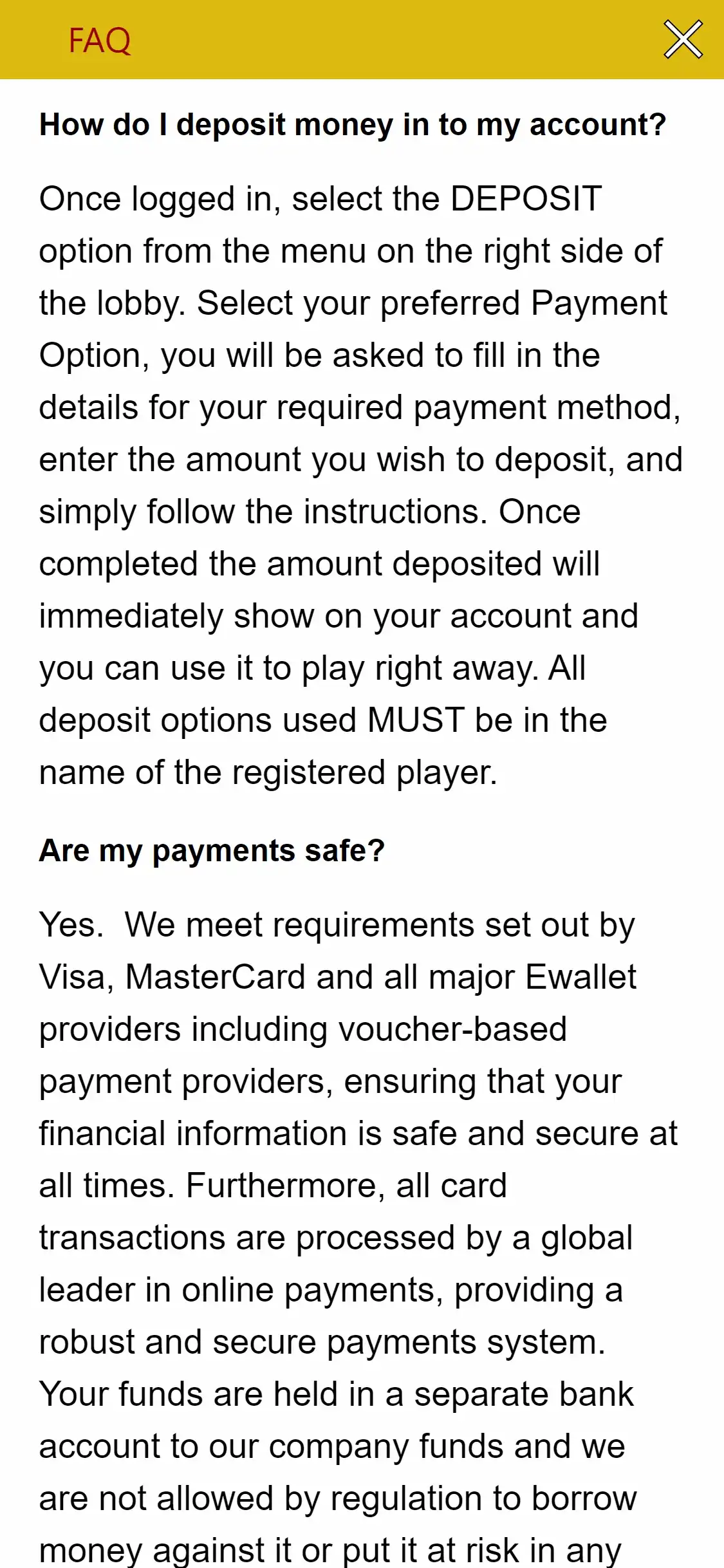 Plush Casino Mobile Payment Methods Review