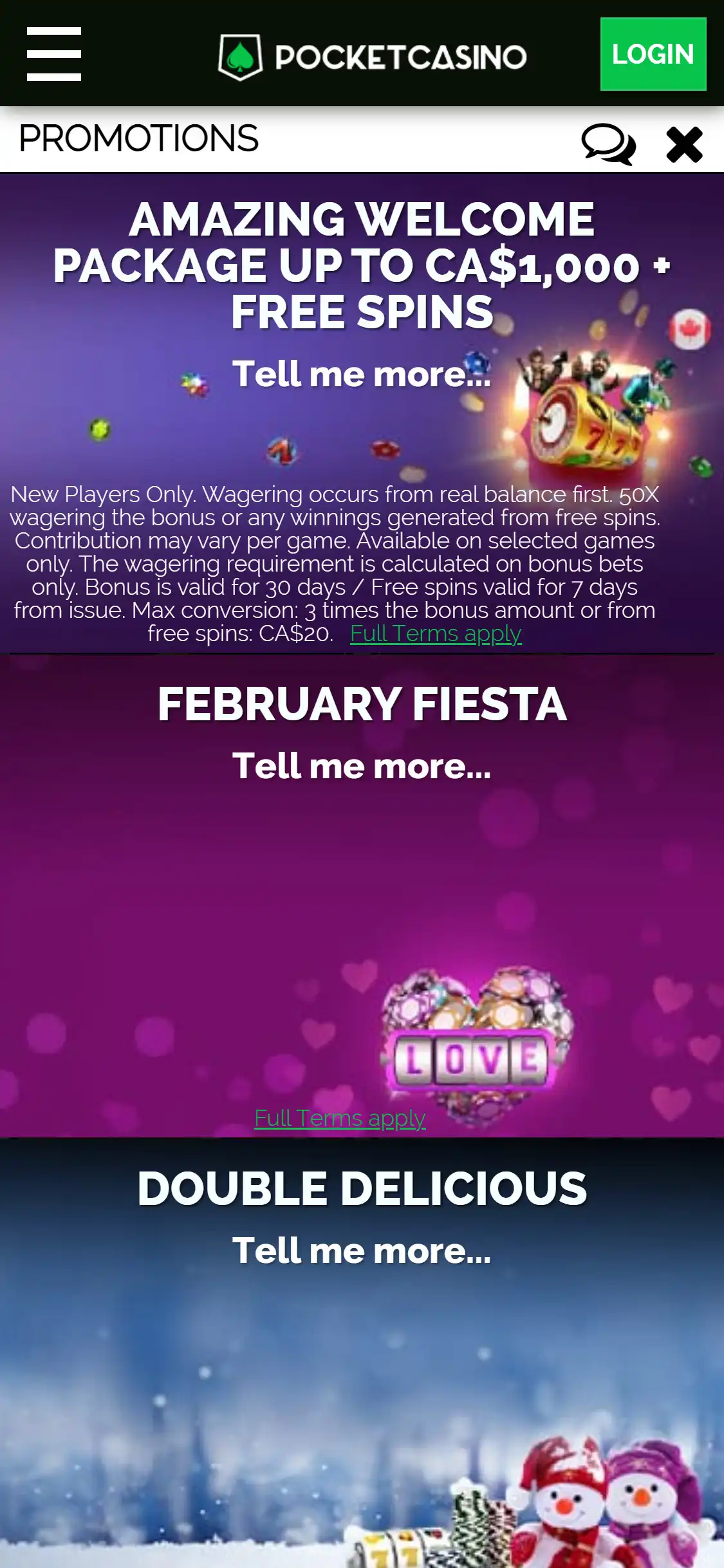 Pocket Casino Mobile No Deposit Bonus Review