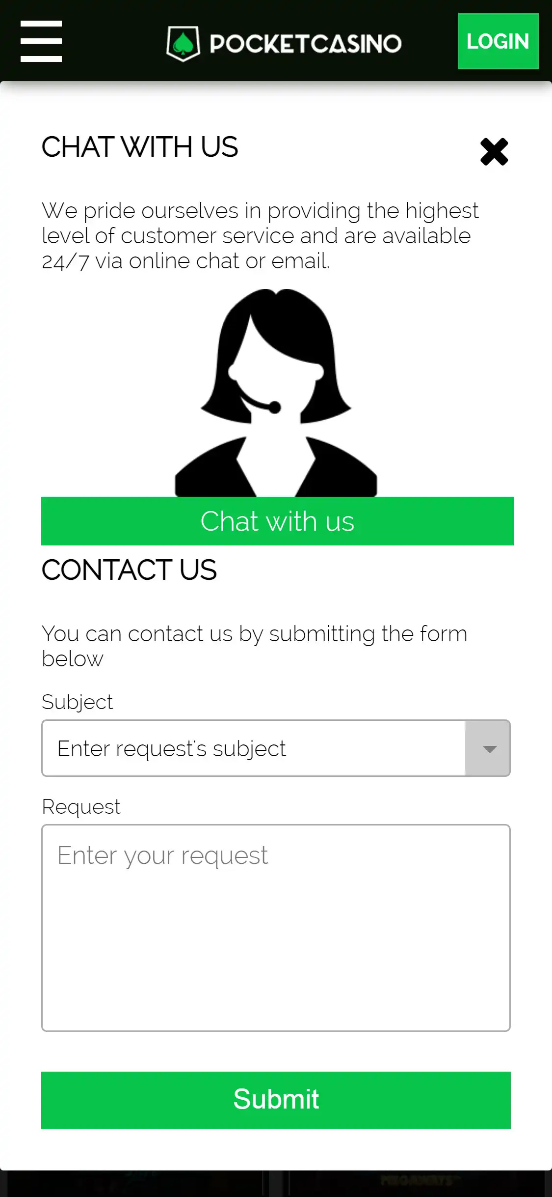 Pocket Casino Mobile Support Review