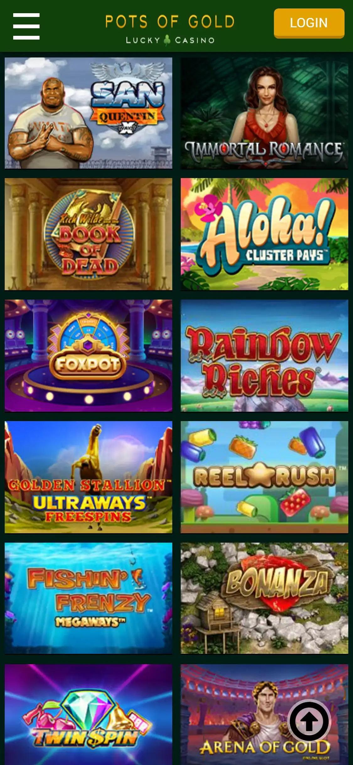 Pots Of Gold Casino Mobile Games Review