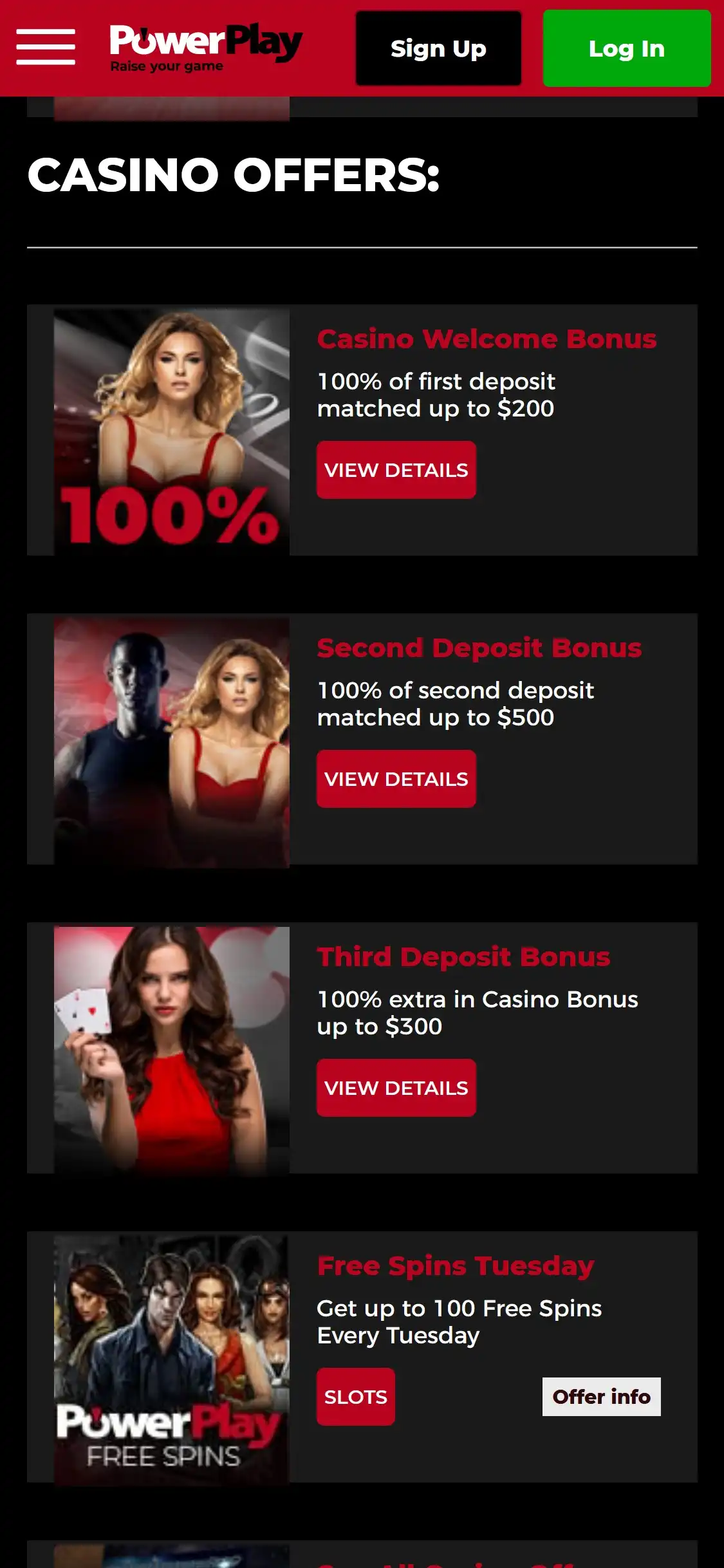 Power Play Mobile No Deposit Bonus Review