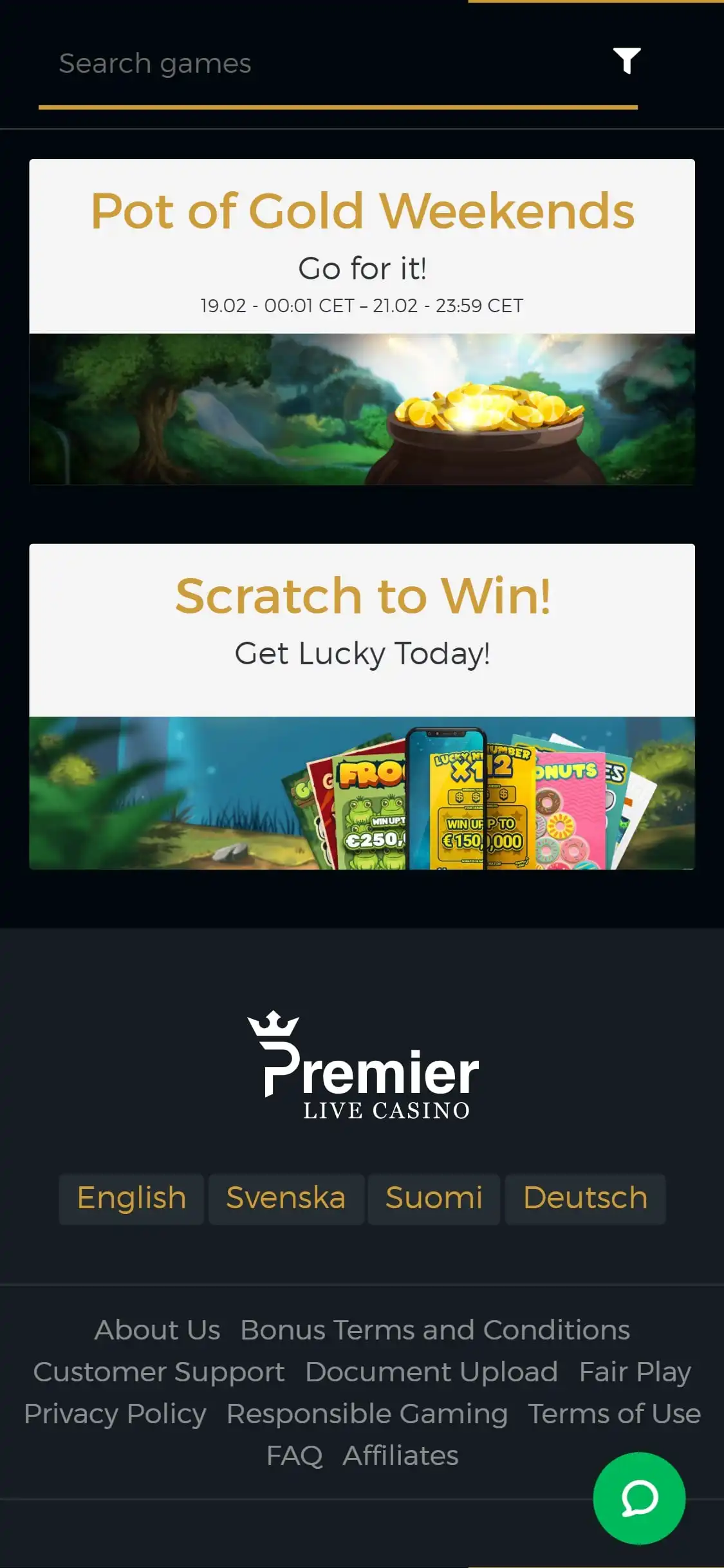 Premier Live Casino Mobile No Deposit Bonus Review