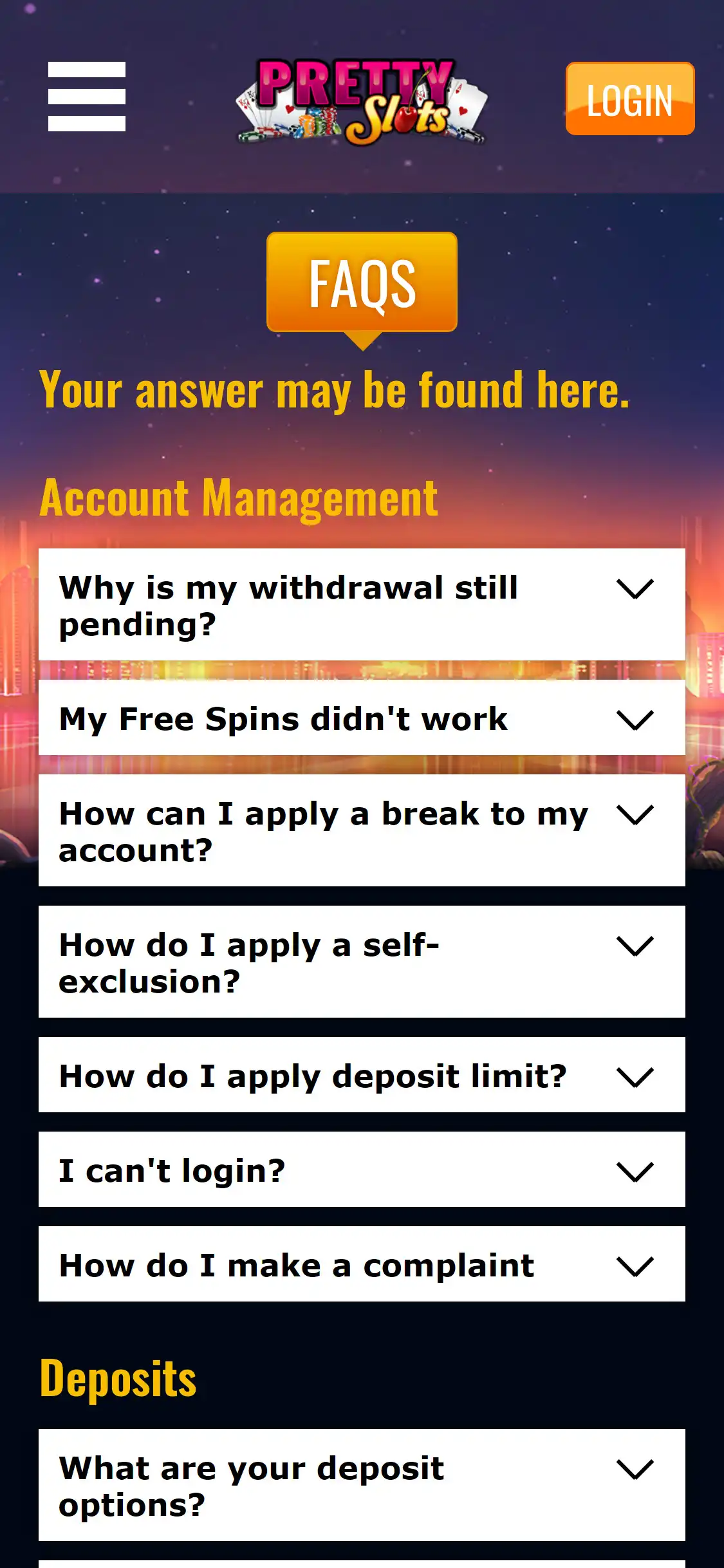 Pretty Slots Casino Mobile Support Review