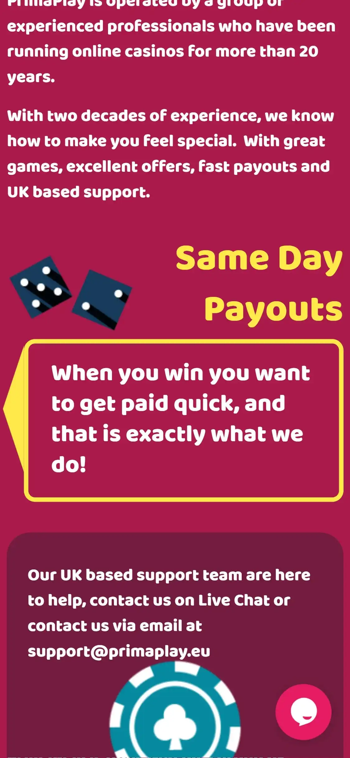 Prima Play Casino Mobile Payment Methods Review