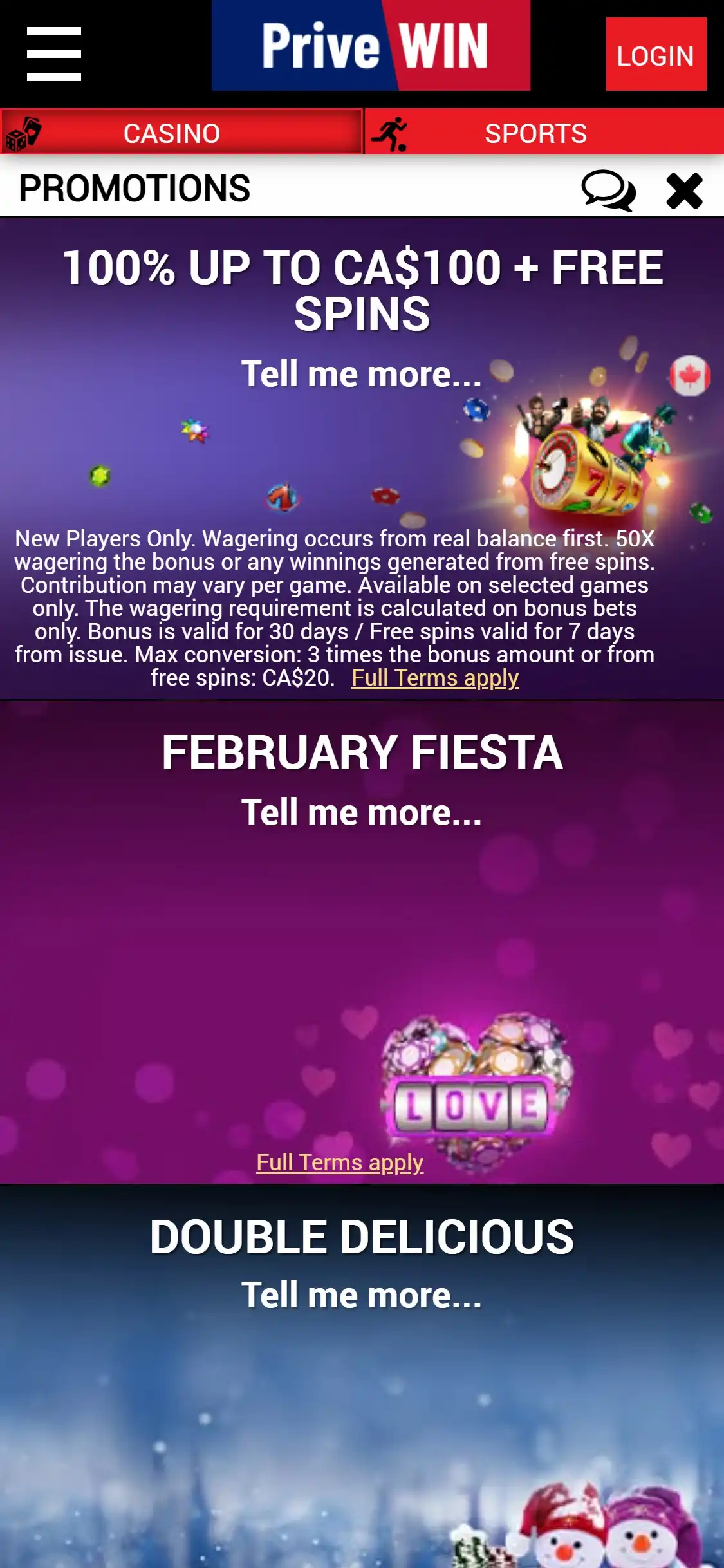 PriveWin Casino Mobile No Deposit Bonus Review