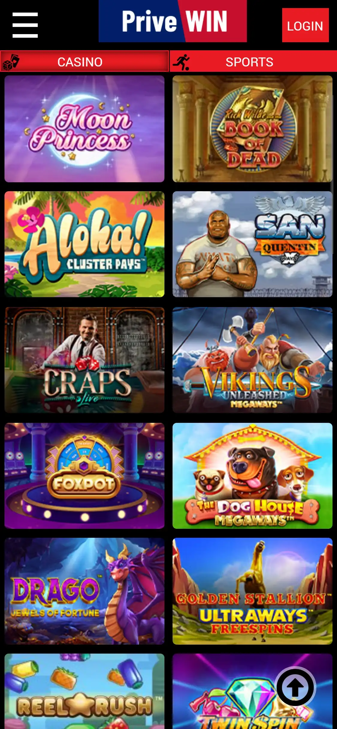 PriveWin Casino Mobile Games Review