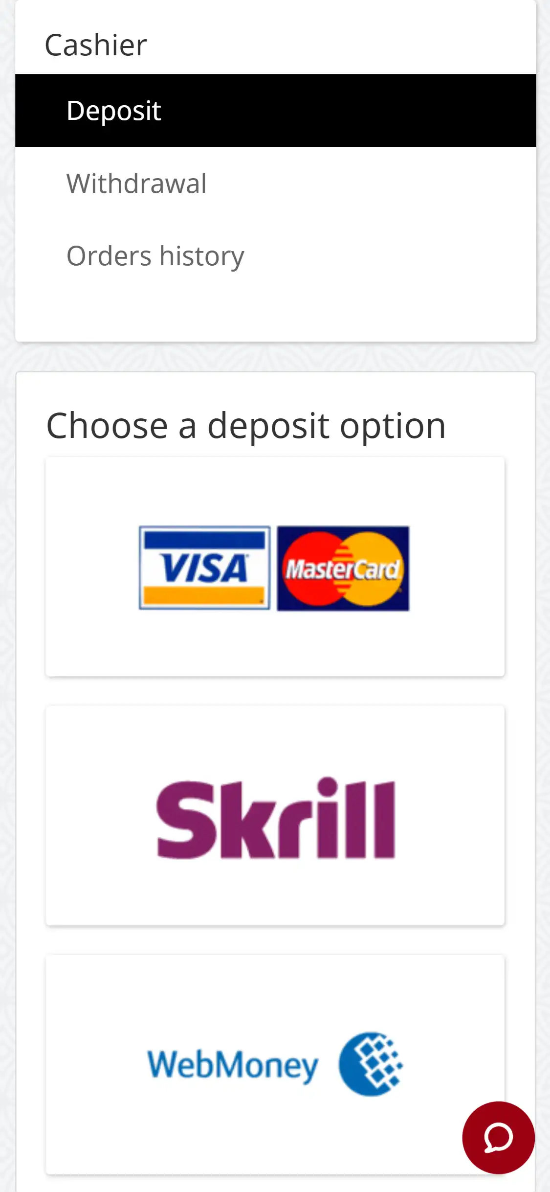 Red Star Casino EU Mobile Payment Methods Review