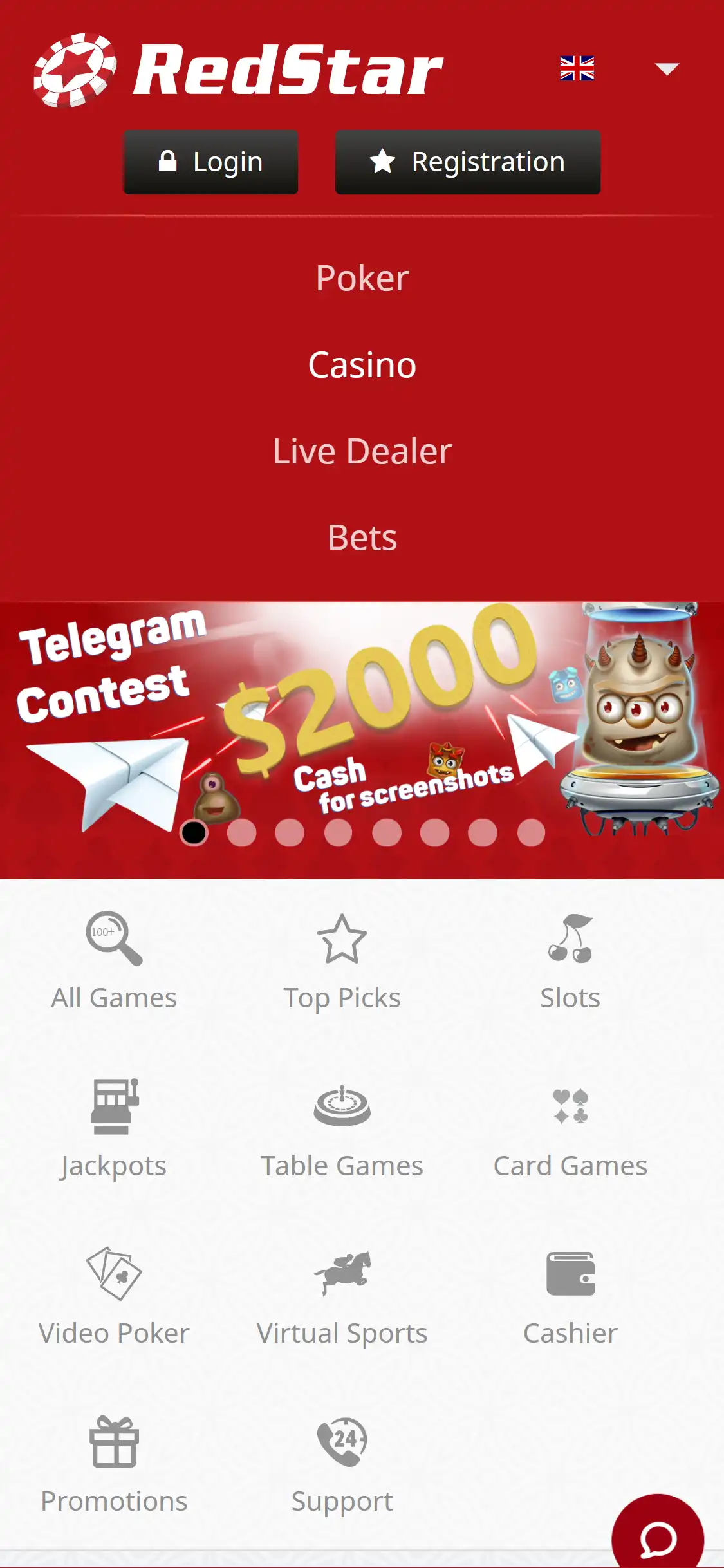 Red Star Casino EU Mobile Review