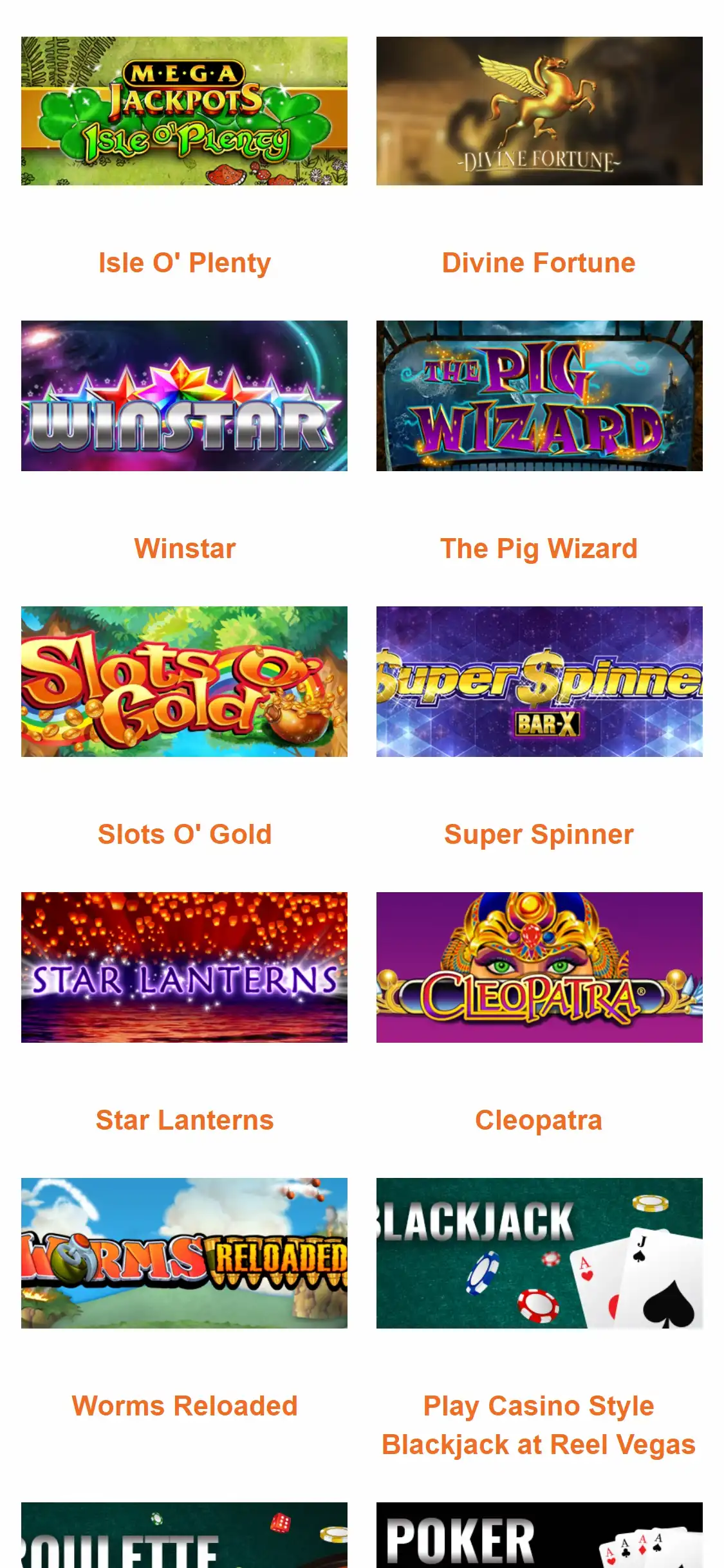 Reel Vegas Casino Mobile Games Review