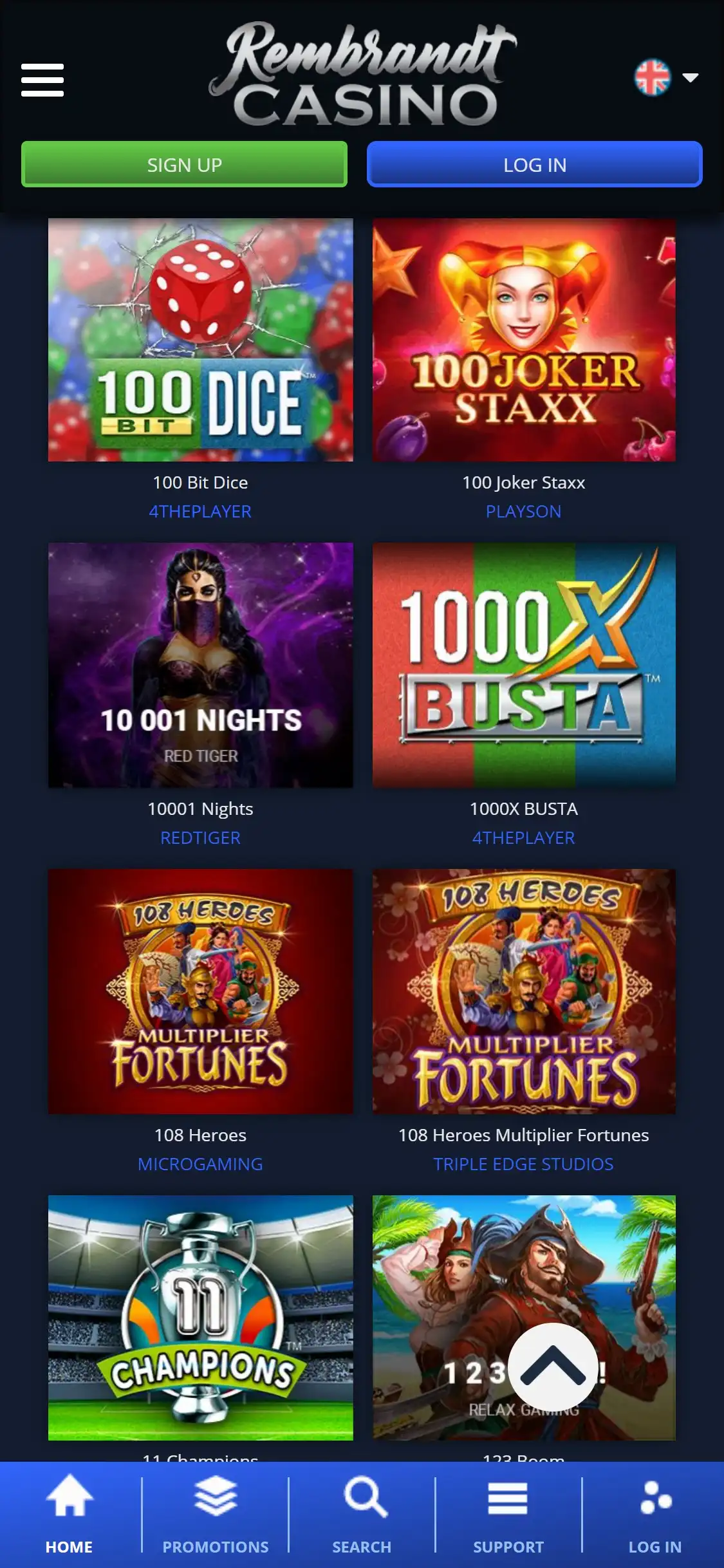 Rembrandt Casino Mobile Games Review