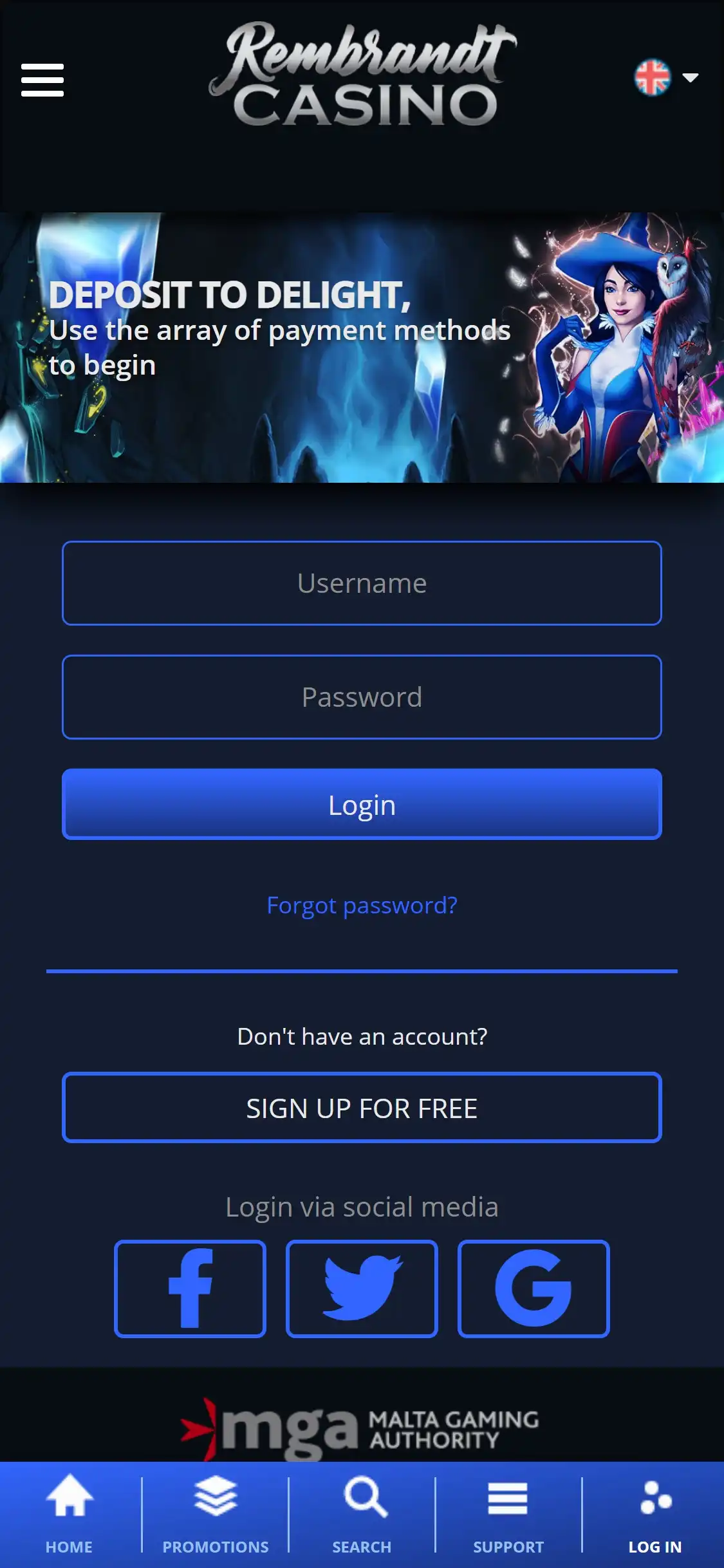 Rembrandt Casino Mobile Login Review