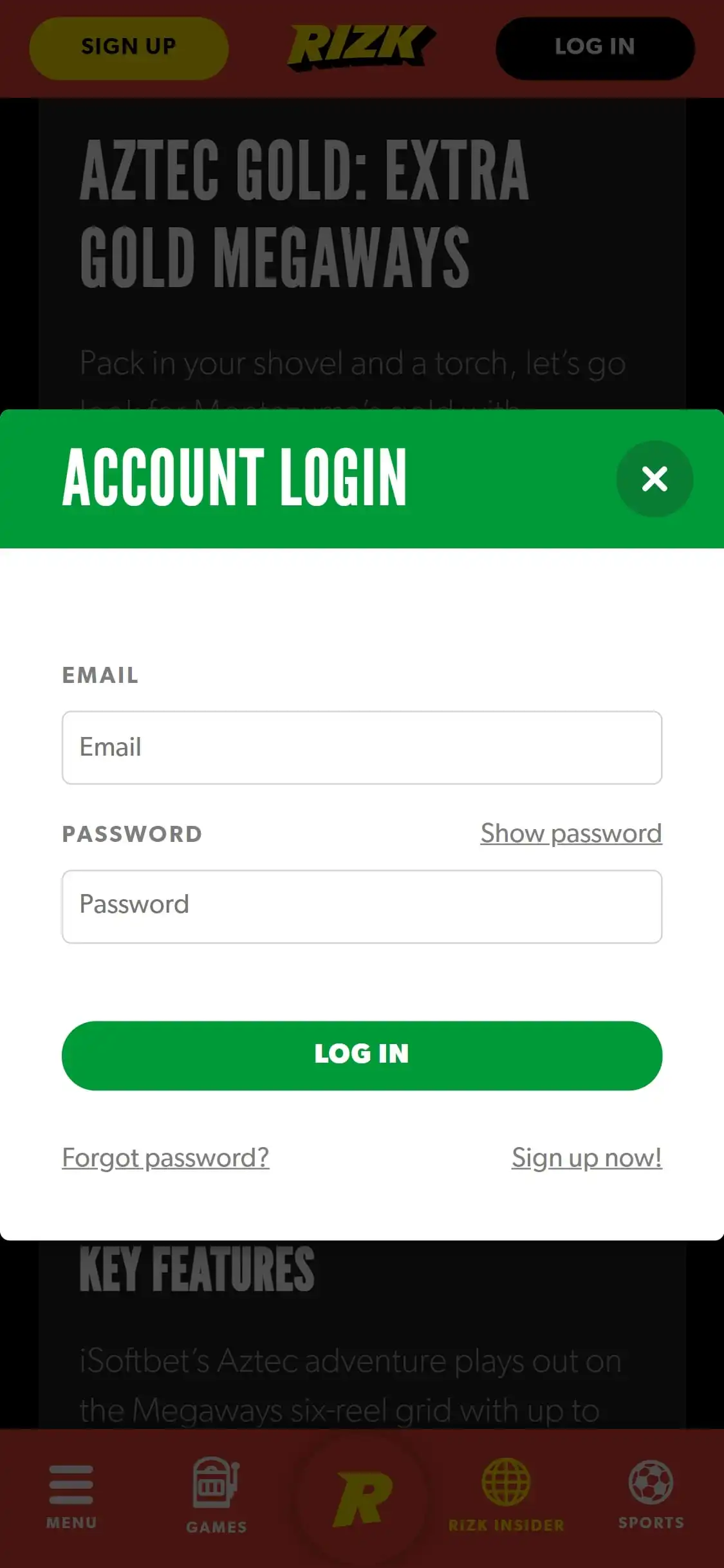 Rizk Casino Mobile Login Review