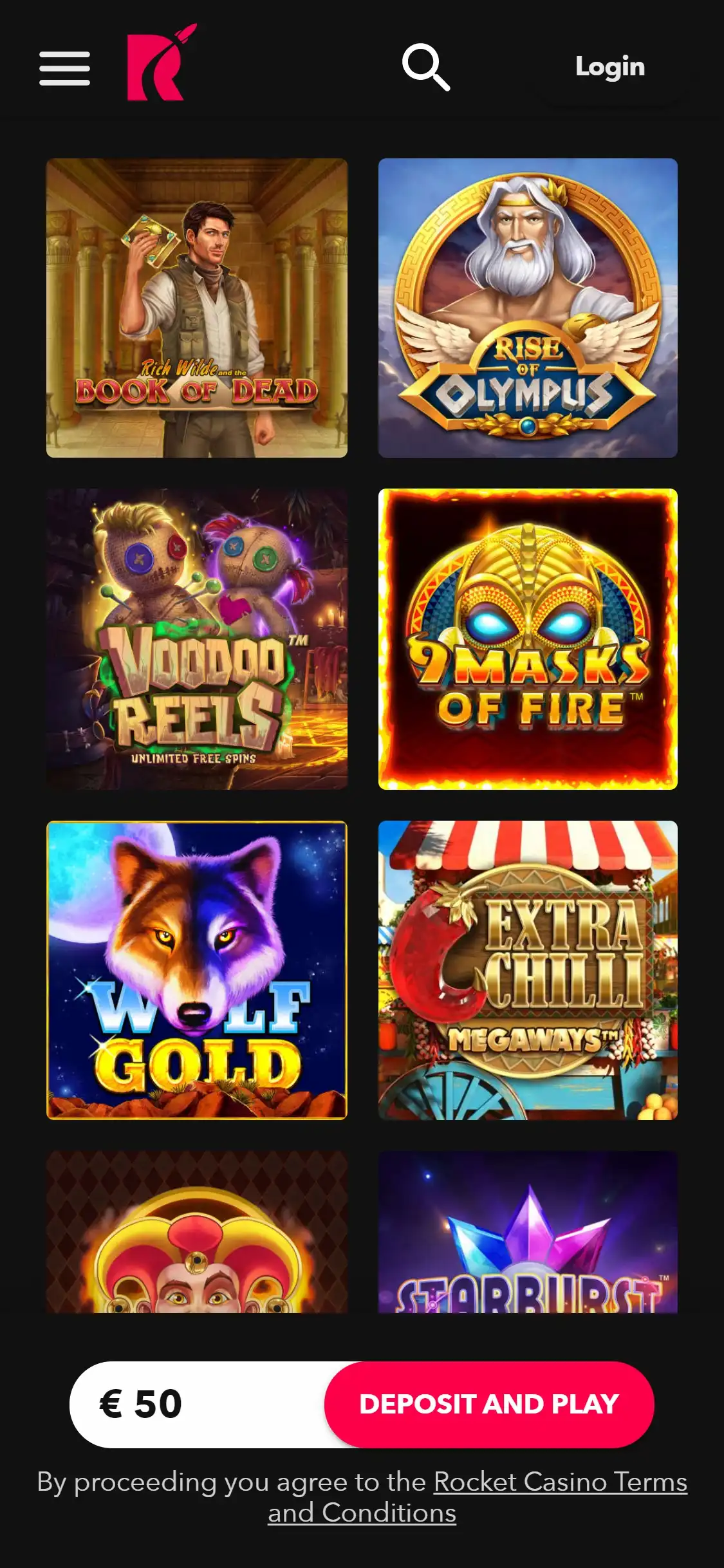 Rocket Casino Mobile Games Review