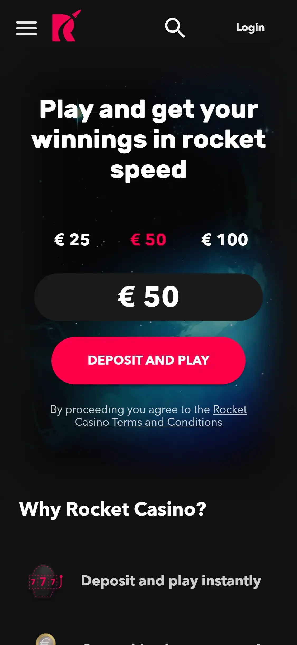 Rocket Casino Mobile Review