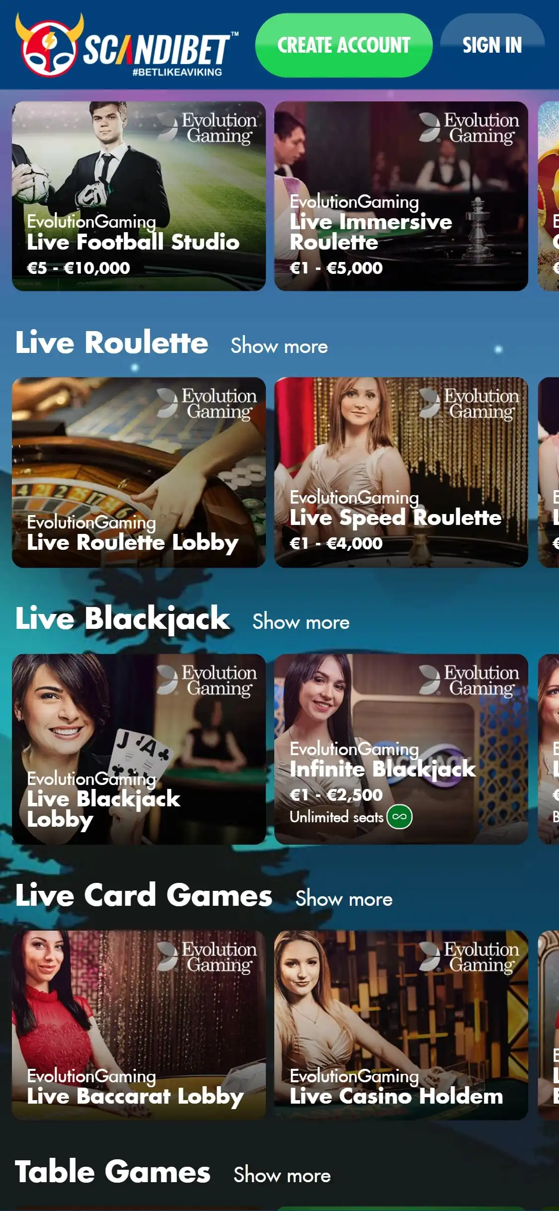 ScandiBet Casino Mobile Live Dealer Games Review