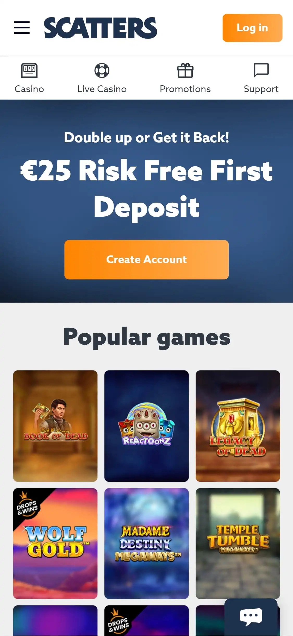 Scatters Casino Mobile Review