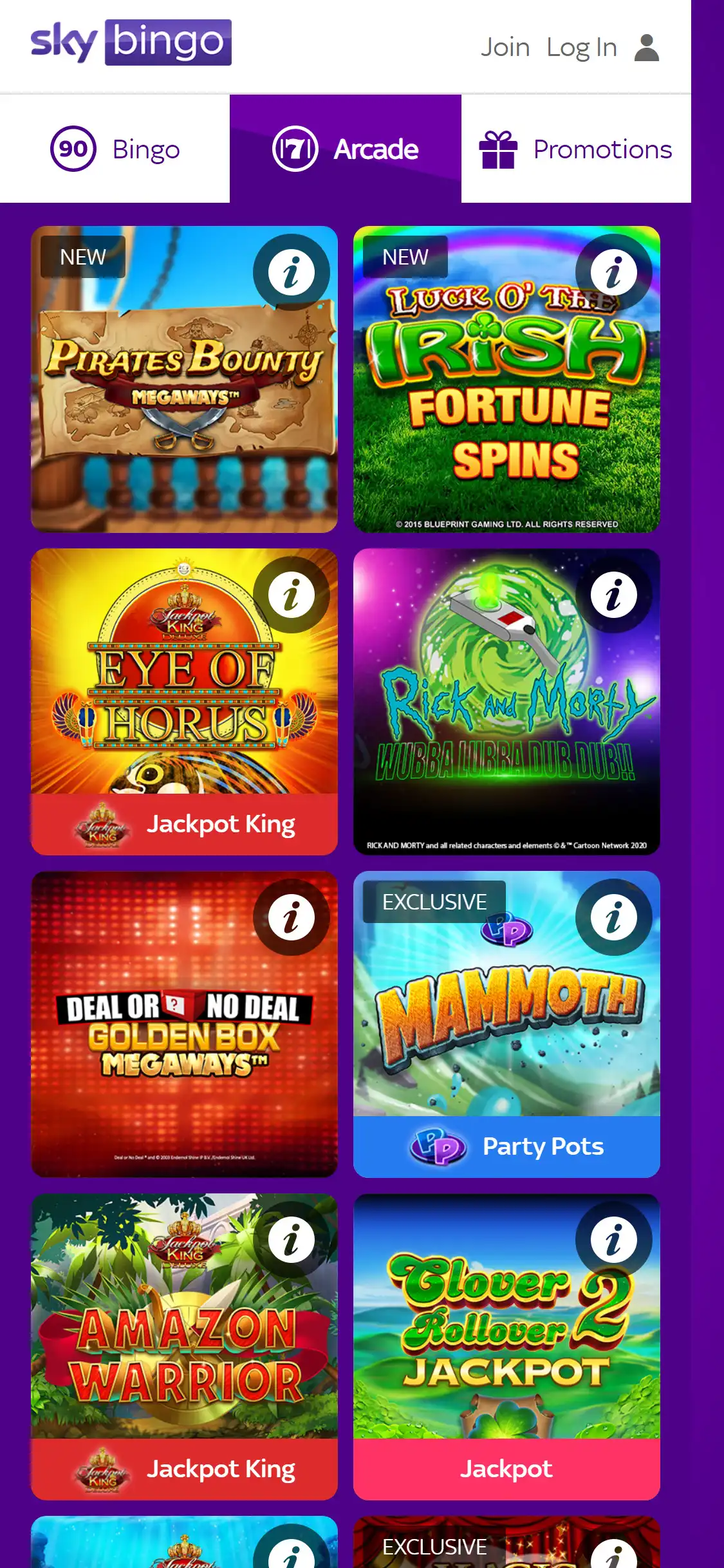 Sky Bingo Casino Mobile Games Review
