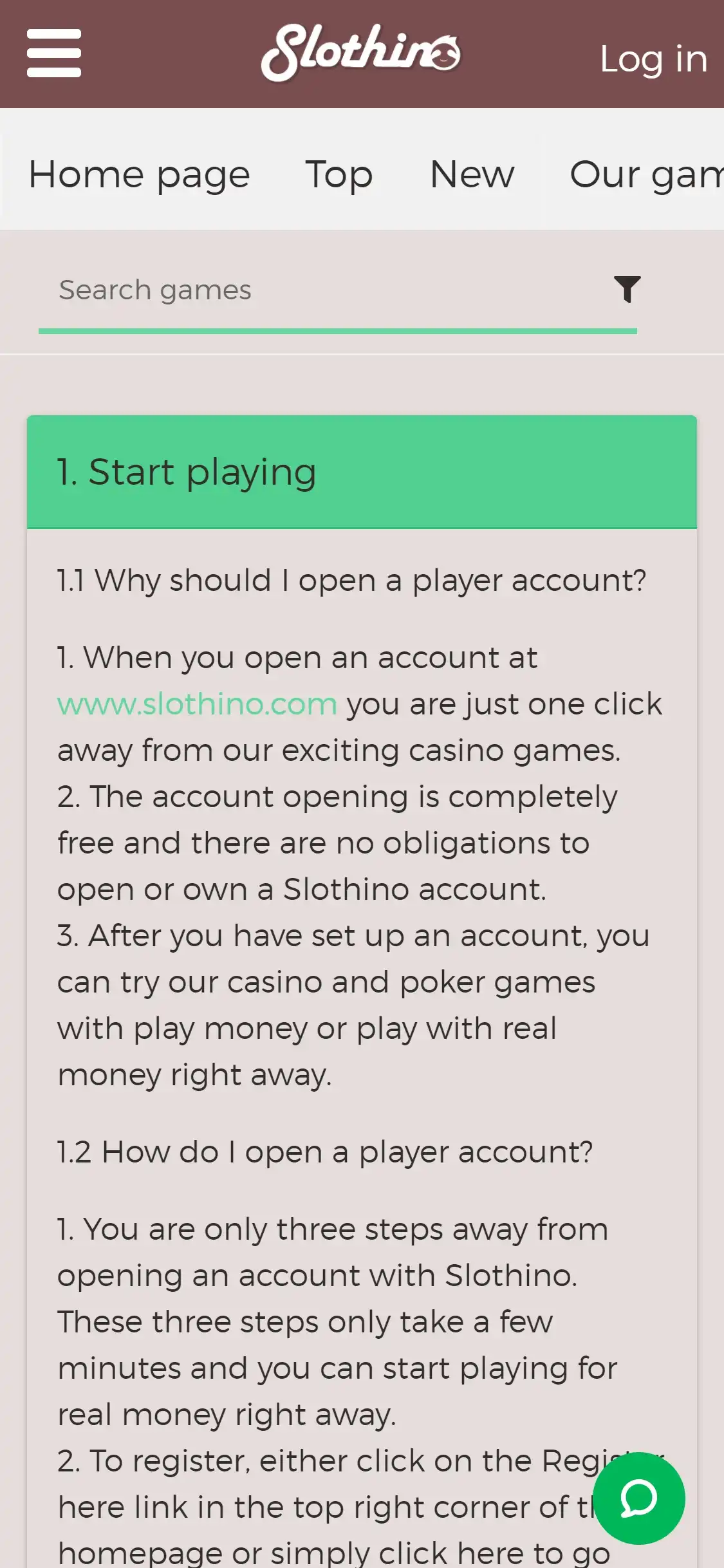 Slothino Casino Mobile Support Review