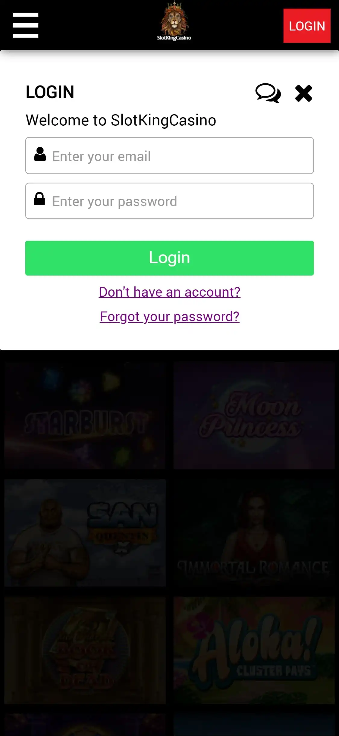 SlotKing Casino Mobile Login Review