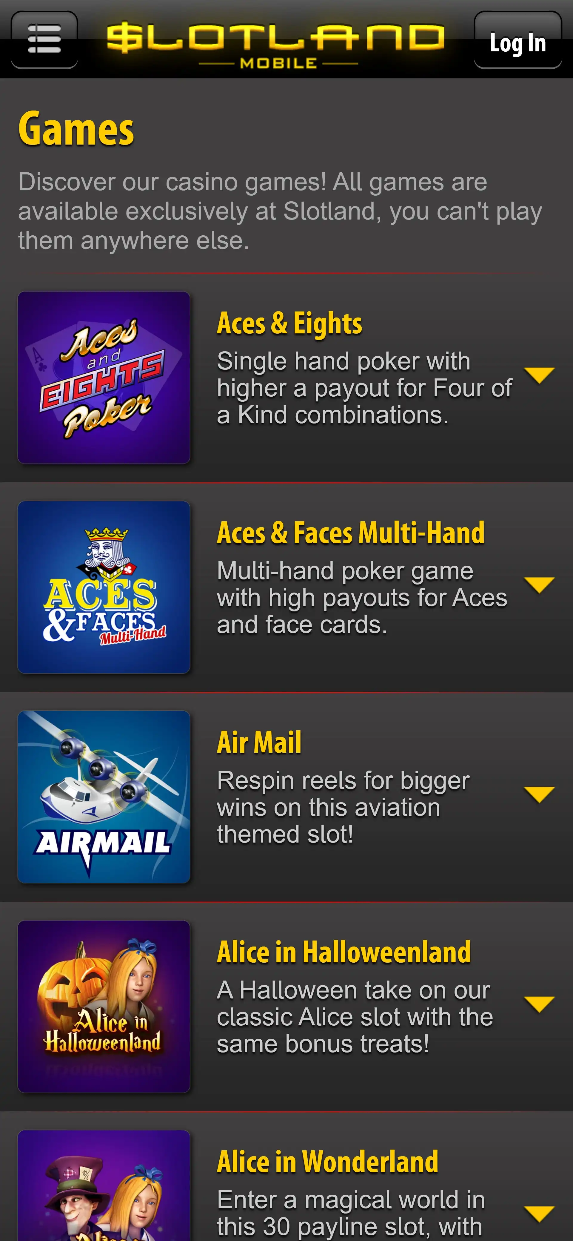 Slot Land Casino Mobile Games Review