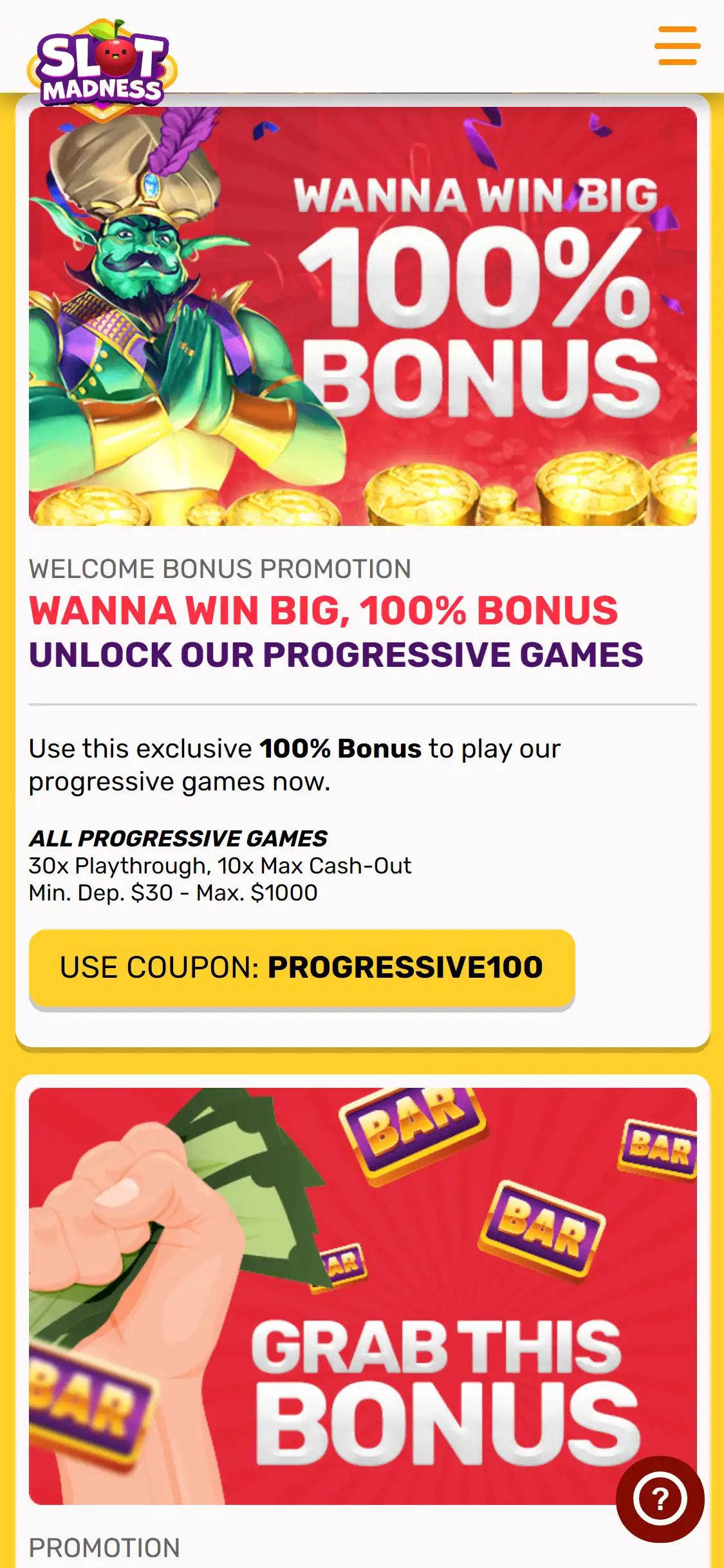 Slot Madness Casino Mobile No Deposit Bonus Review