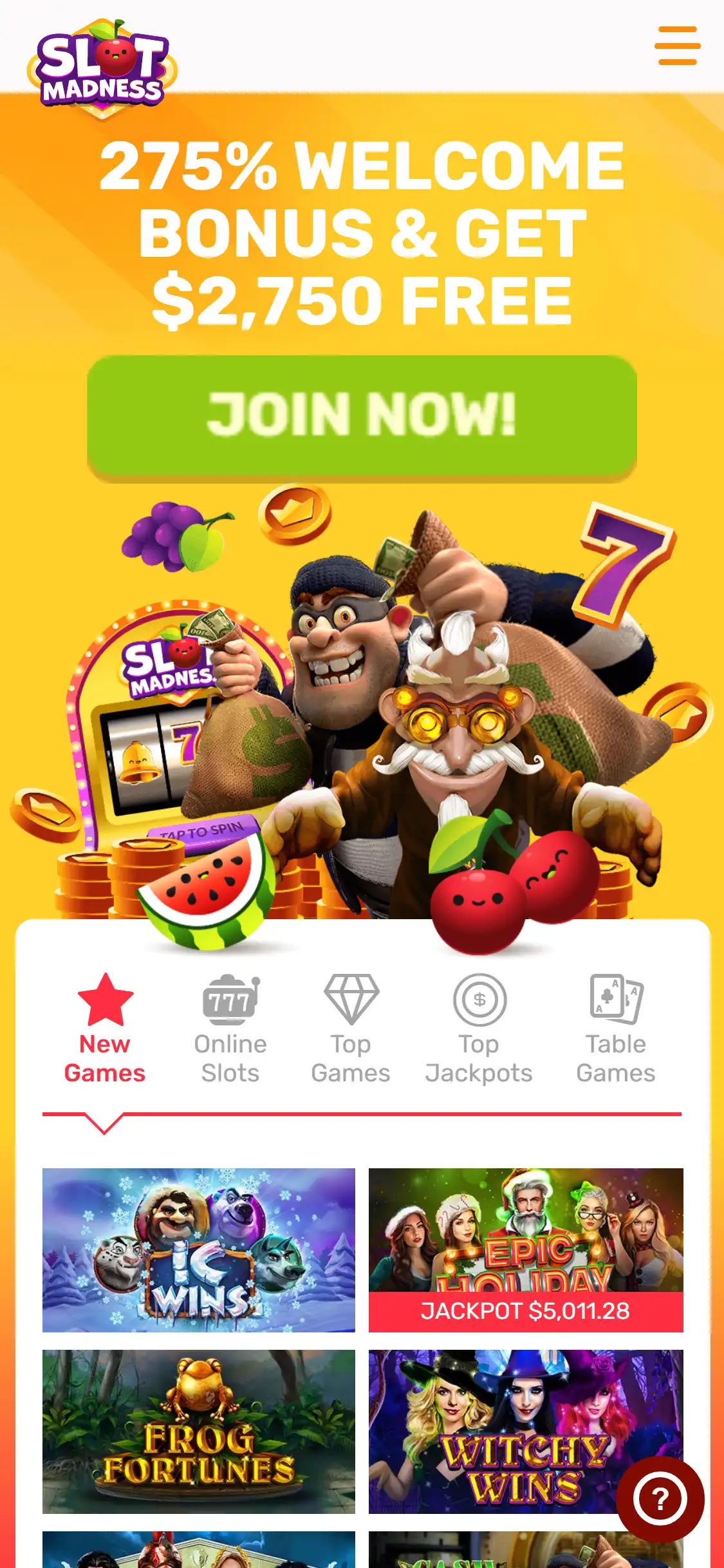 Slot Madness Casino Mobile Review