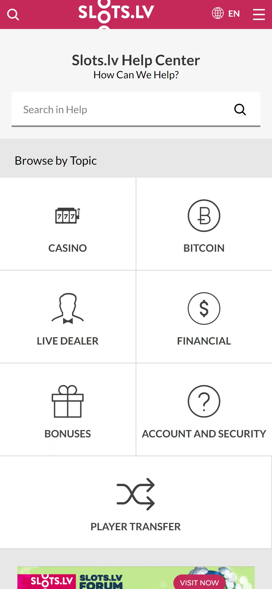 Slots.lv Casino Mobile Support Review
