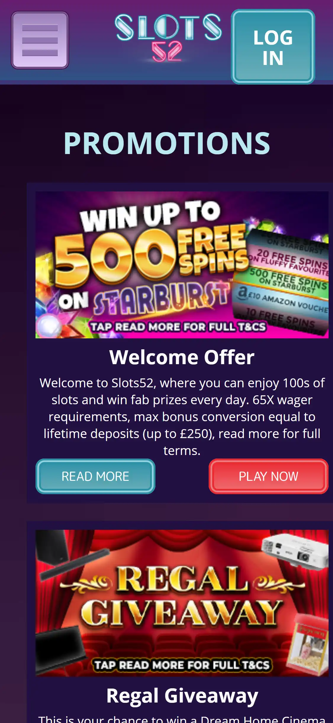 Slots52 Casino Mobile No Deposit Bonus Review