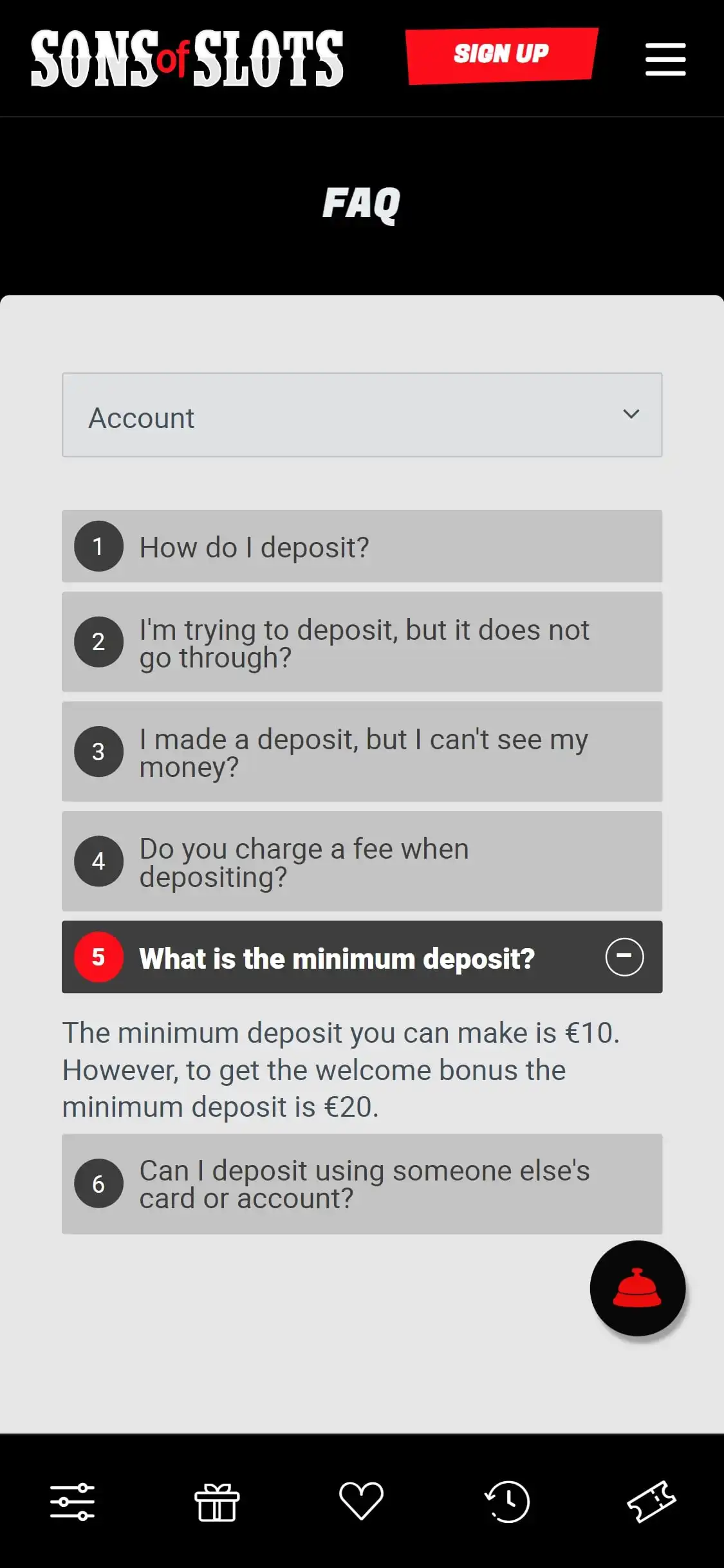 Sons of Slots Mobile Payment Methods Review