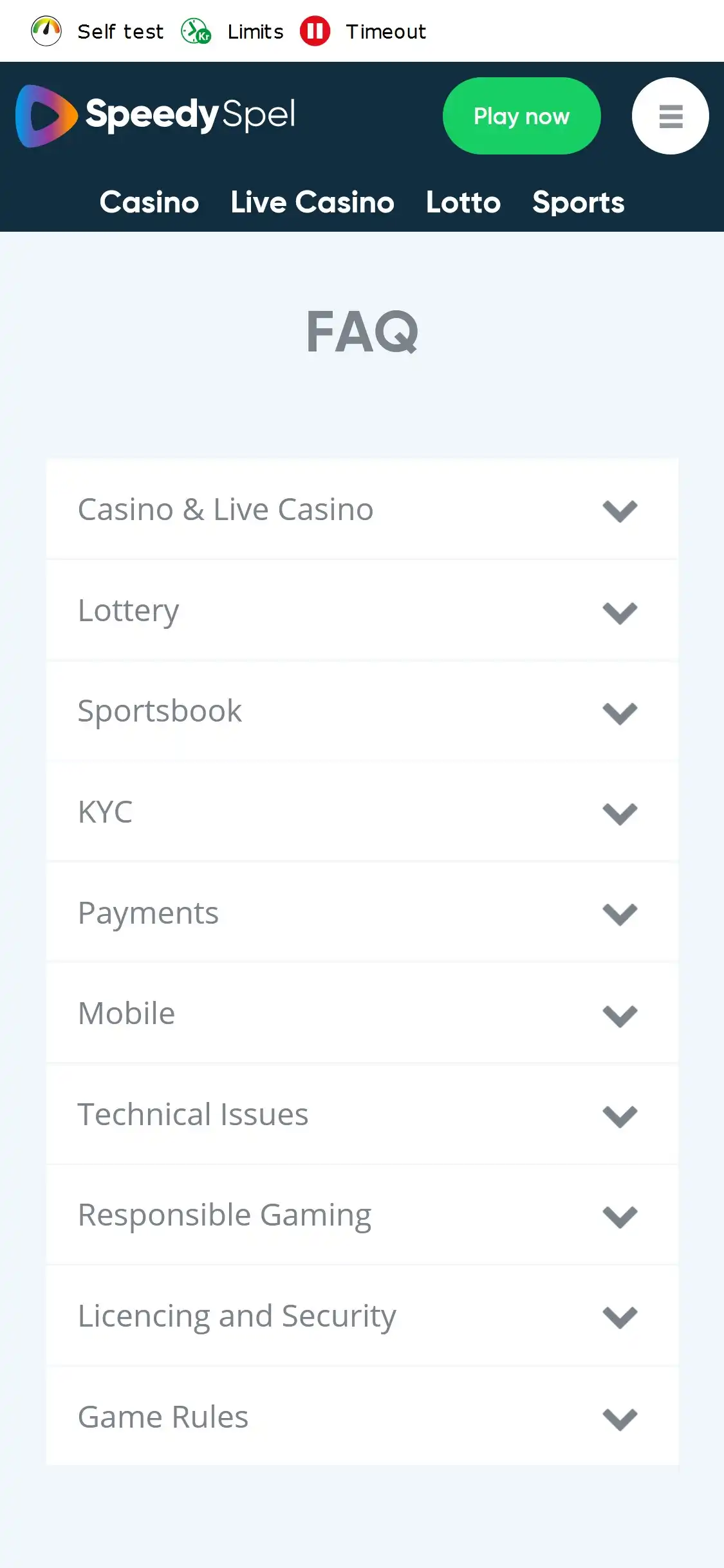 Speedy Casino Mobile Support Review