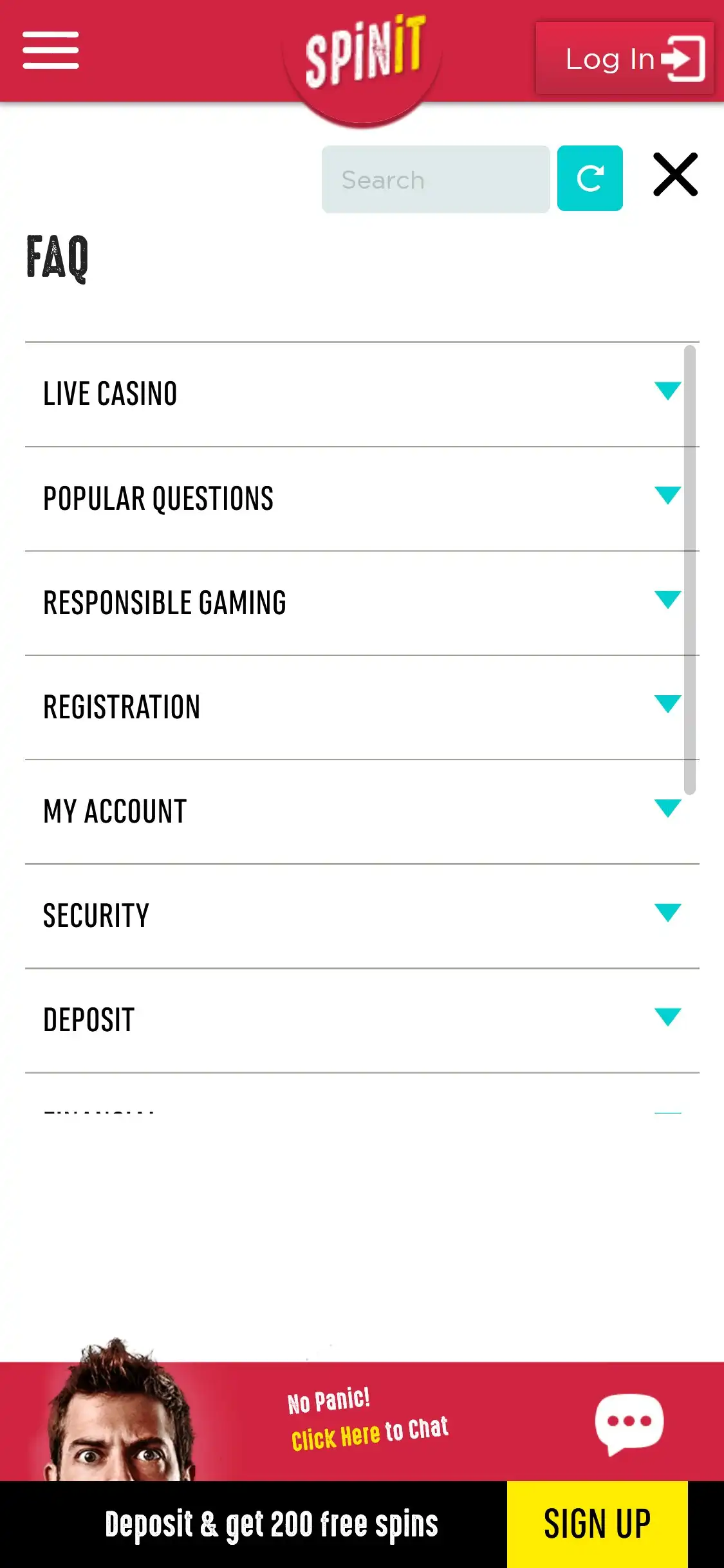 SpinIt Casino Mobile Support Review