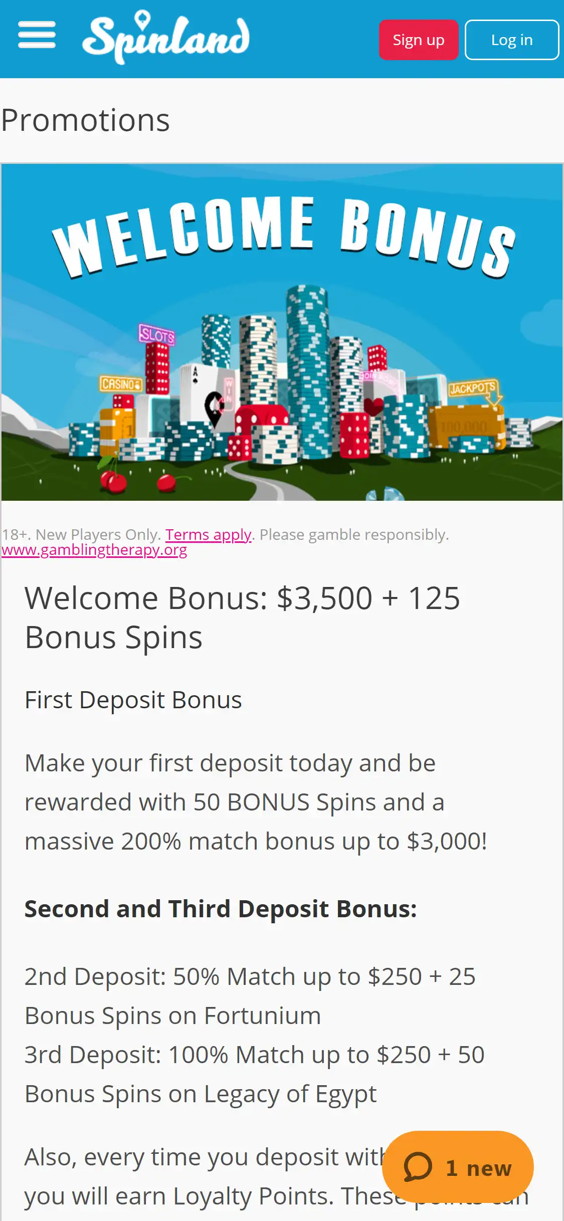 Spinland Casino Mobile No Deposit Bonus Review