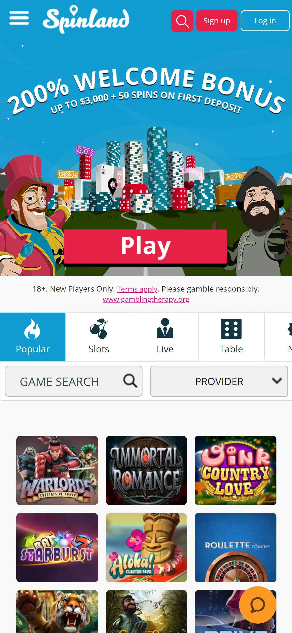 Spinland Casino Mobile Review