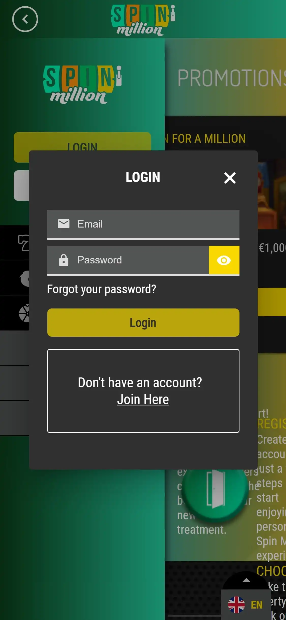 Spin Million Mobile Login Review