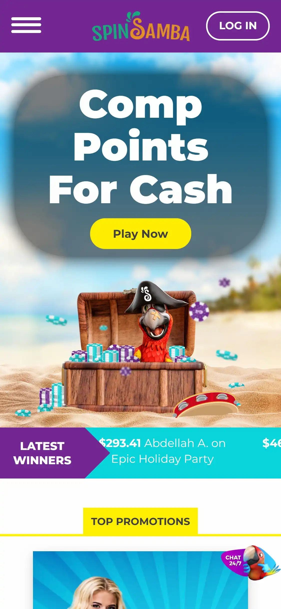 Spin Samba Mobile Review