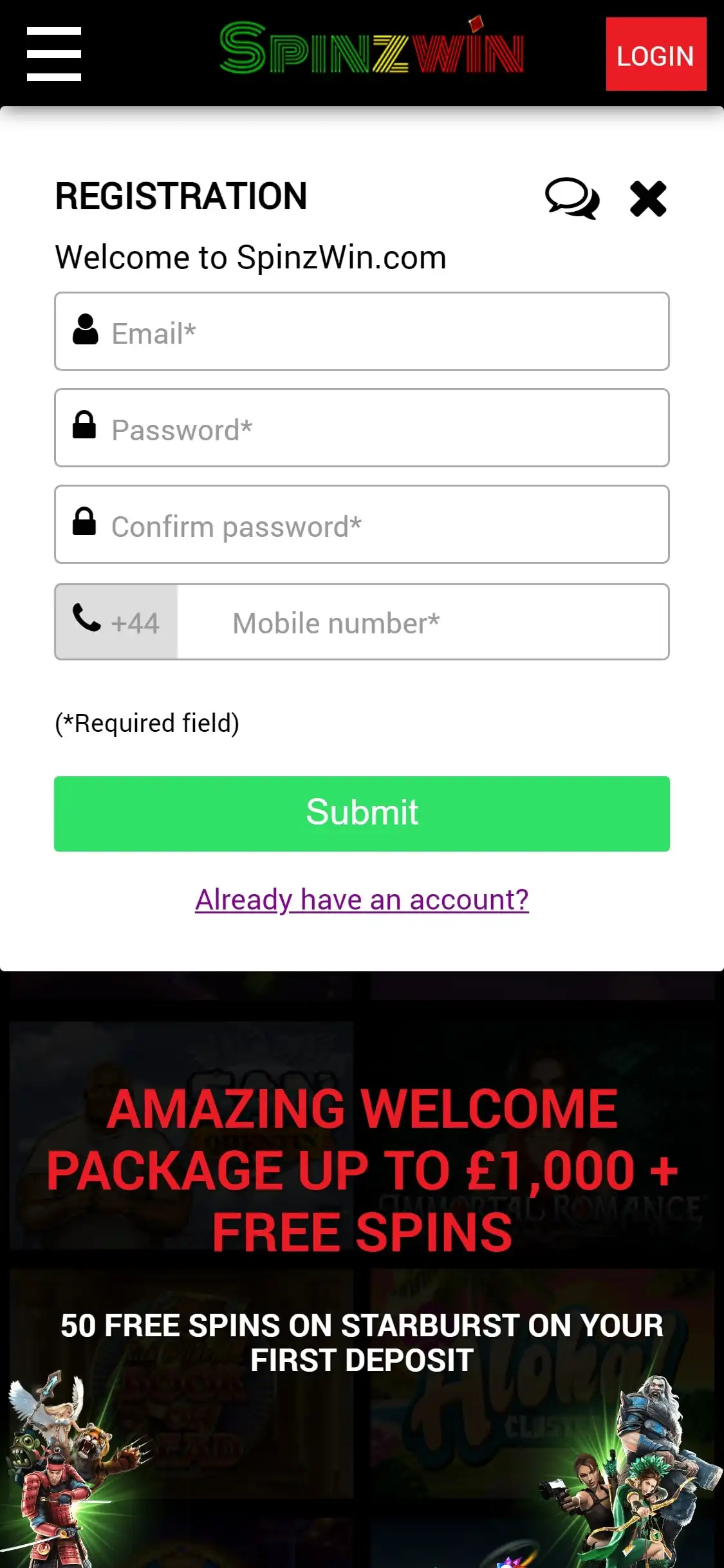 Spinzwin Casino Mobile Login Review